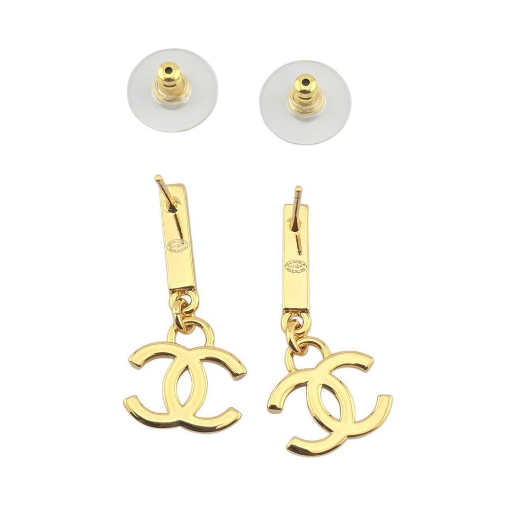 Chanel Gold Crystal Earrings 2024 CHANEL