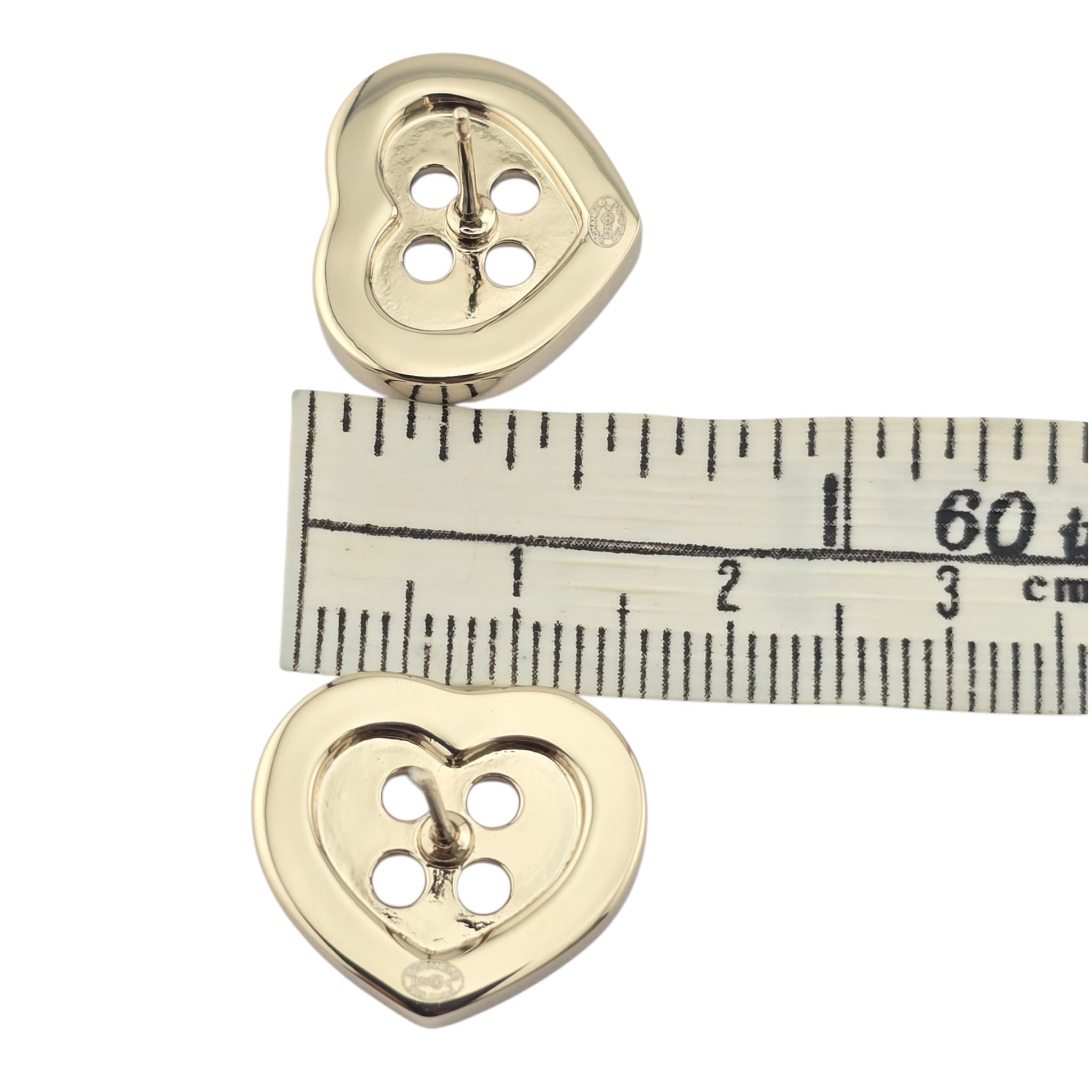 Chanel Logo Heart Button Gold Earrings 2025 CHANEL