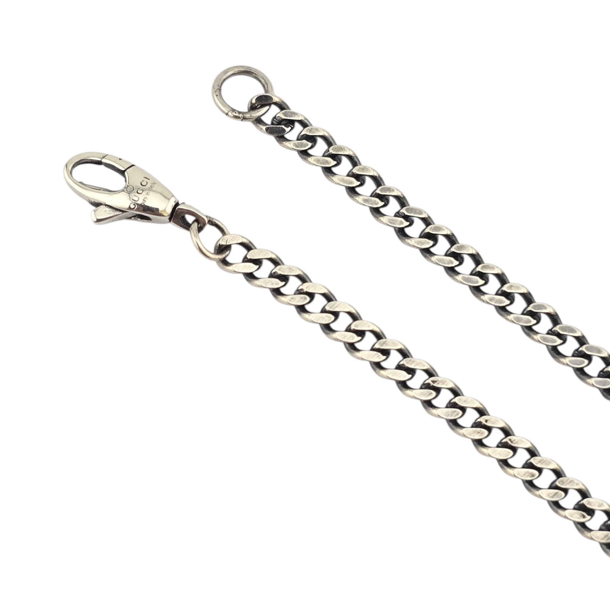 GUCCI GG Interlocking Silver Necklace 50cm GUCCI