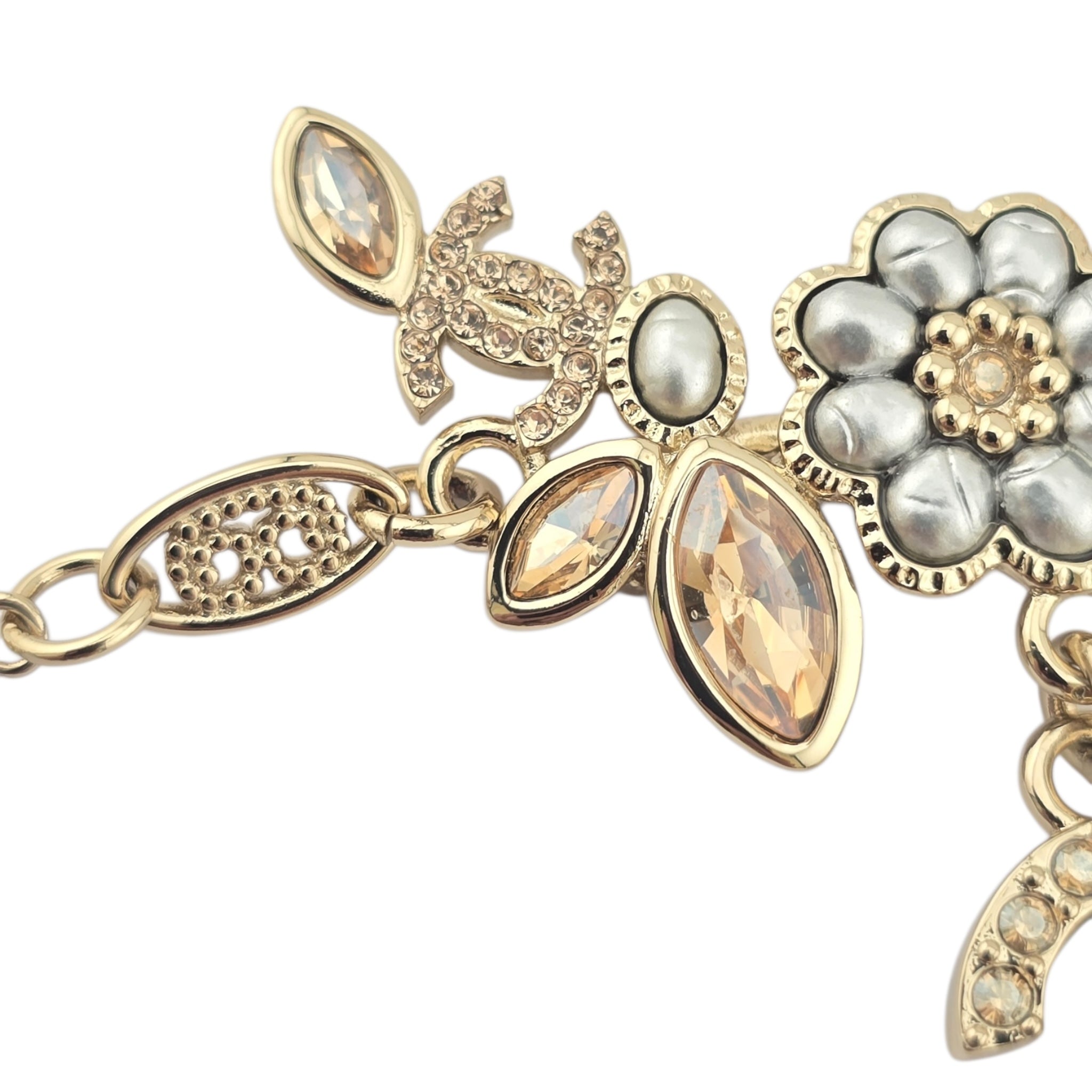 Chanel CC Gold Floral Bracelet 2022 CHANEL