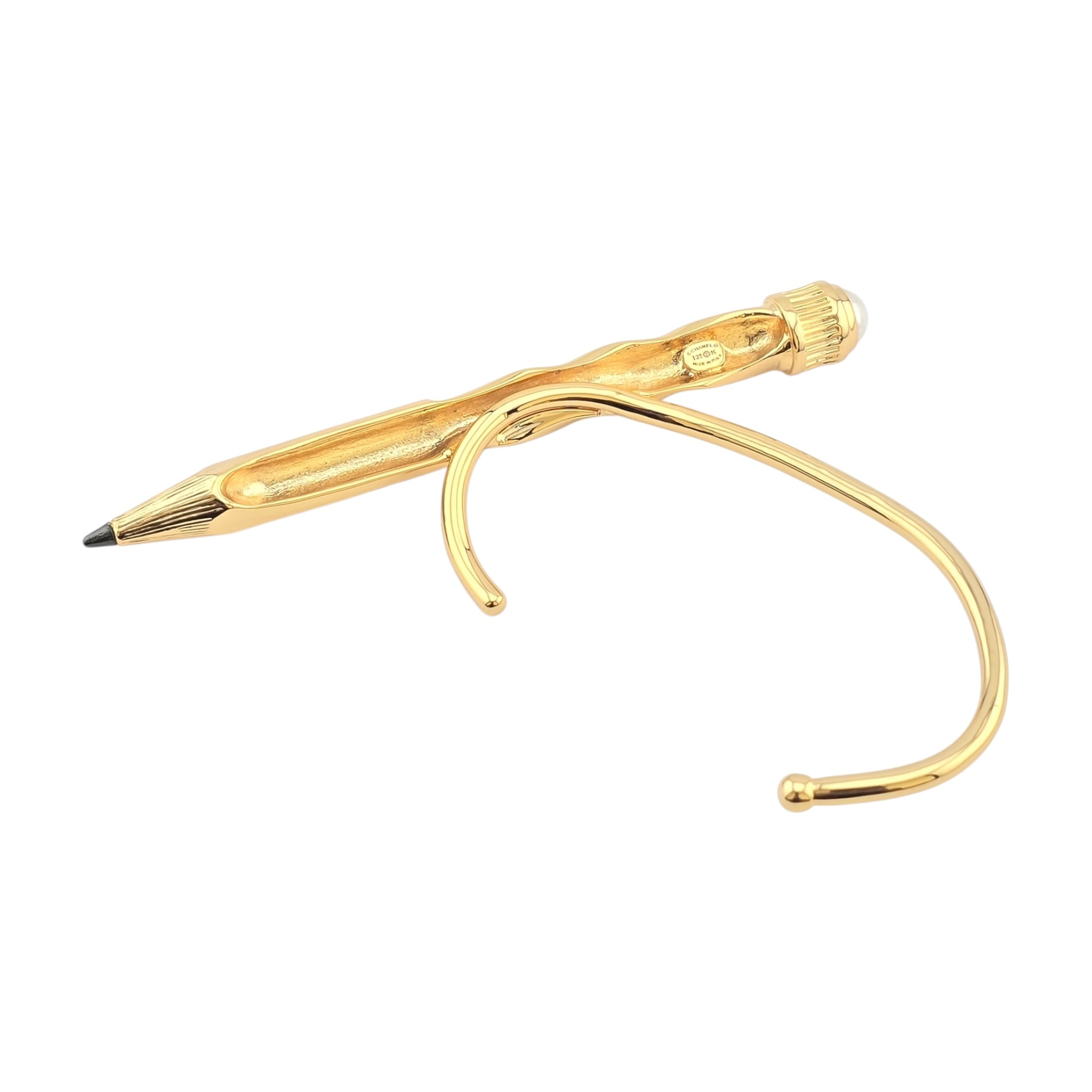 Chanel CC Ear Jewel Cuff Gold Pencil 2025 CHANEL