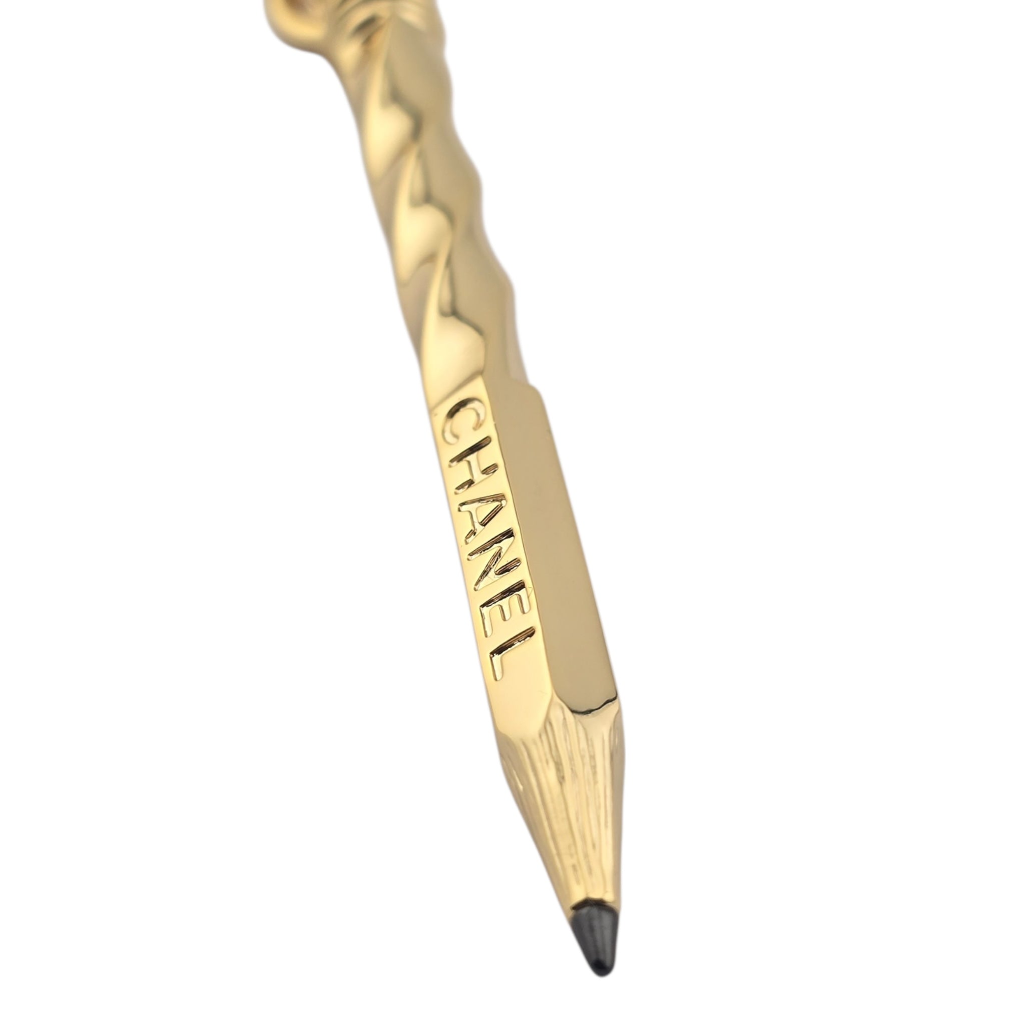 Chanel CC Gold Pencil Pendant Necklace 2025 CHANEL