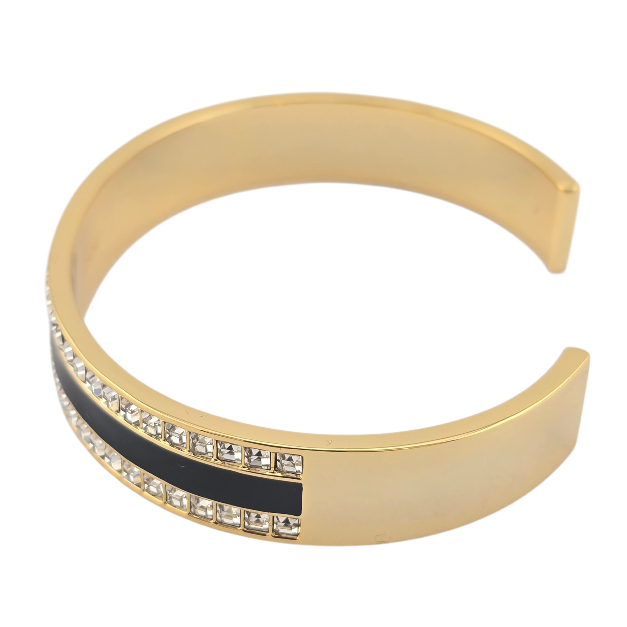 Christian Dior Night Code Bangle Black Enamel Bracelet DIOR