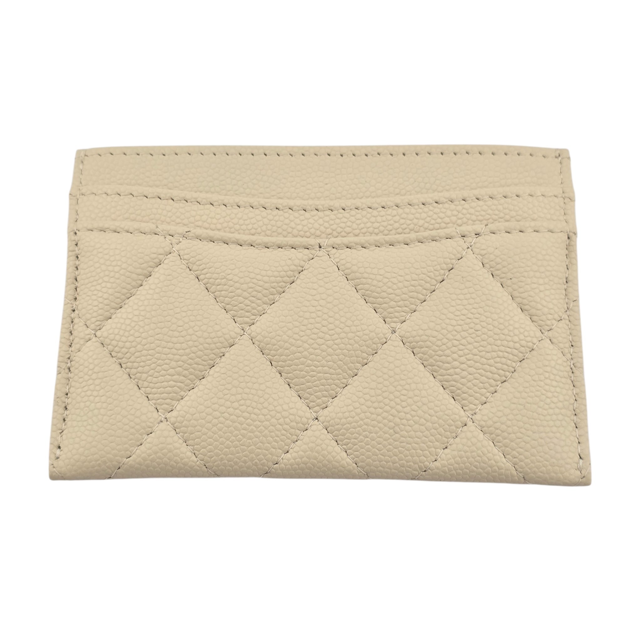 Chanel CC Caviar Beige Classic Cardholder CHANEL
