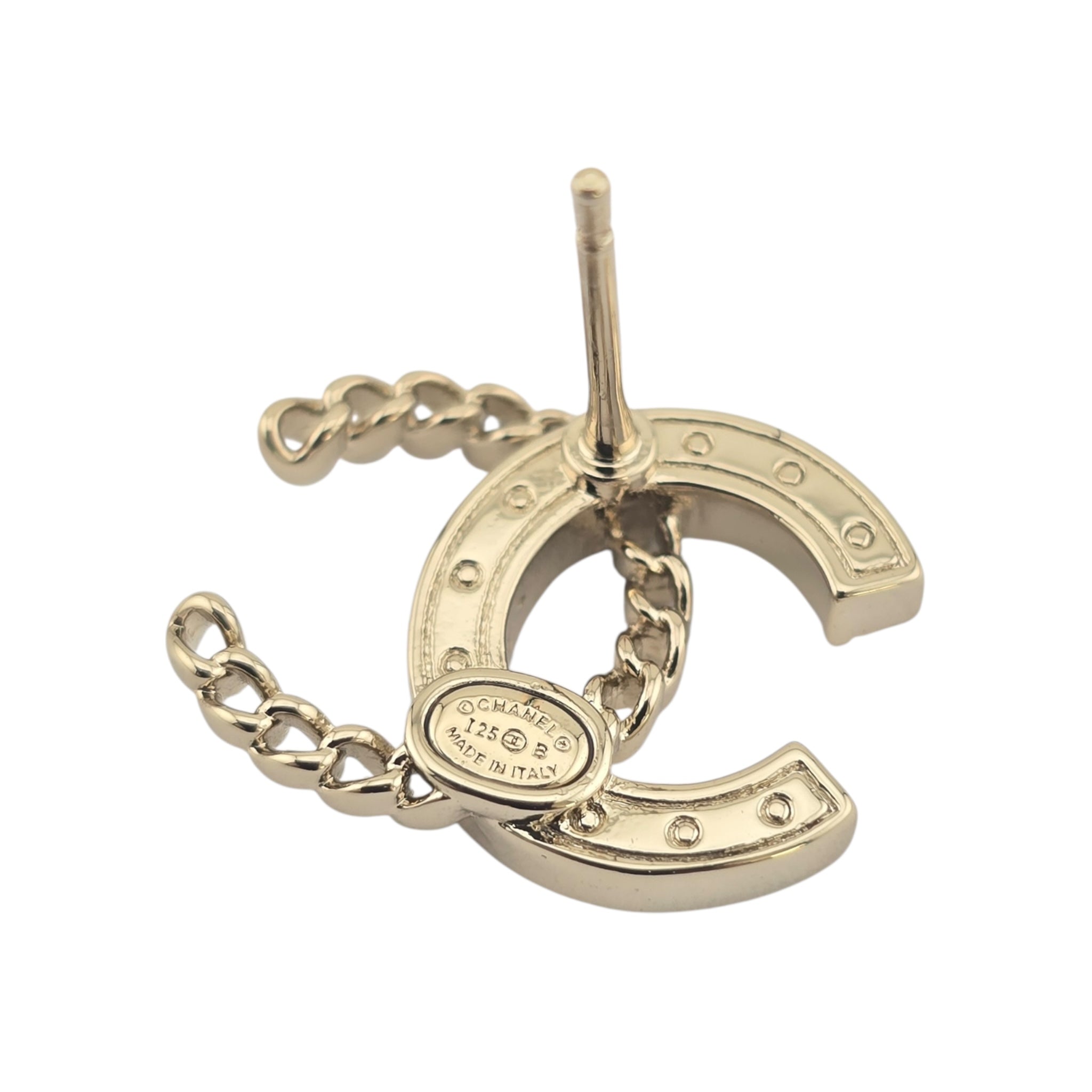 Chanel CC Crystal Earrings Gold 2025 CHANEL