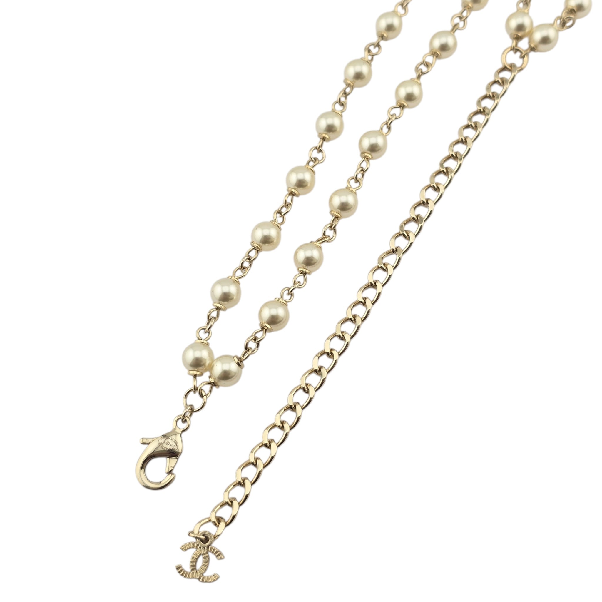 Chanel CC Multicoloured Faux Pearl Long Necklace 2025