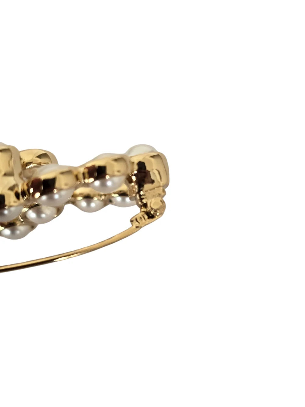 Chanel CC Gold and Faux Pearl Brooch 2024 CHANEL