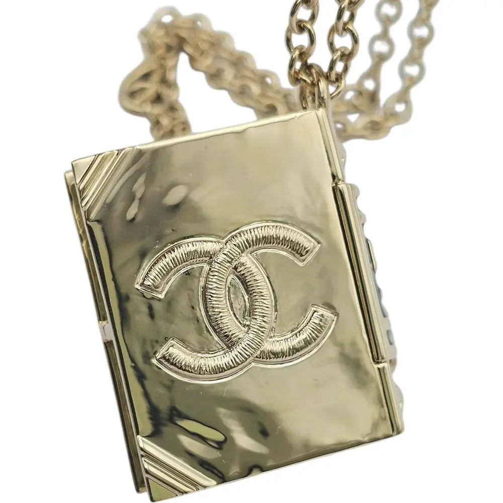 Chanel Enamel Lion Book Locket Pendant Necklace Cruise 2022 CHANEL