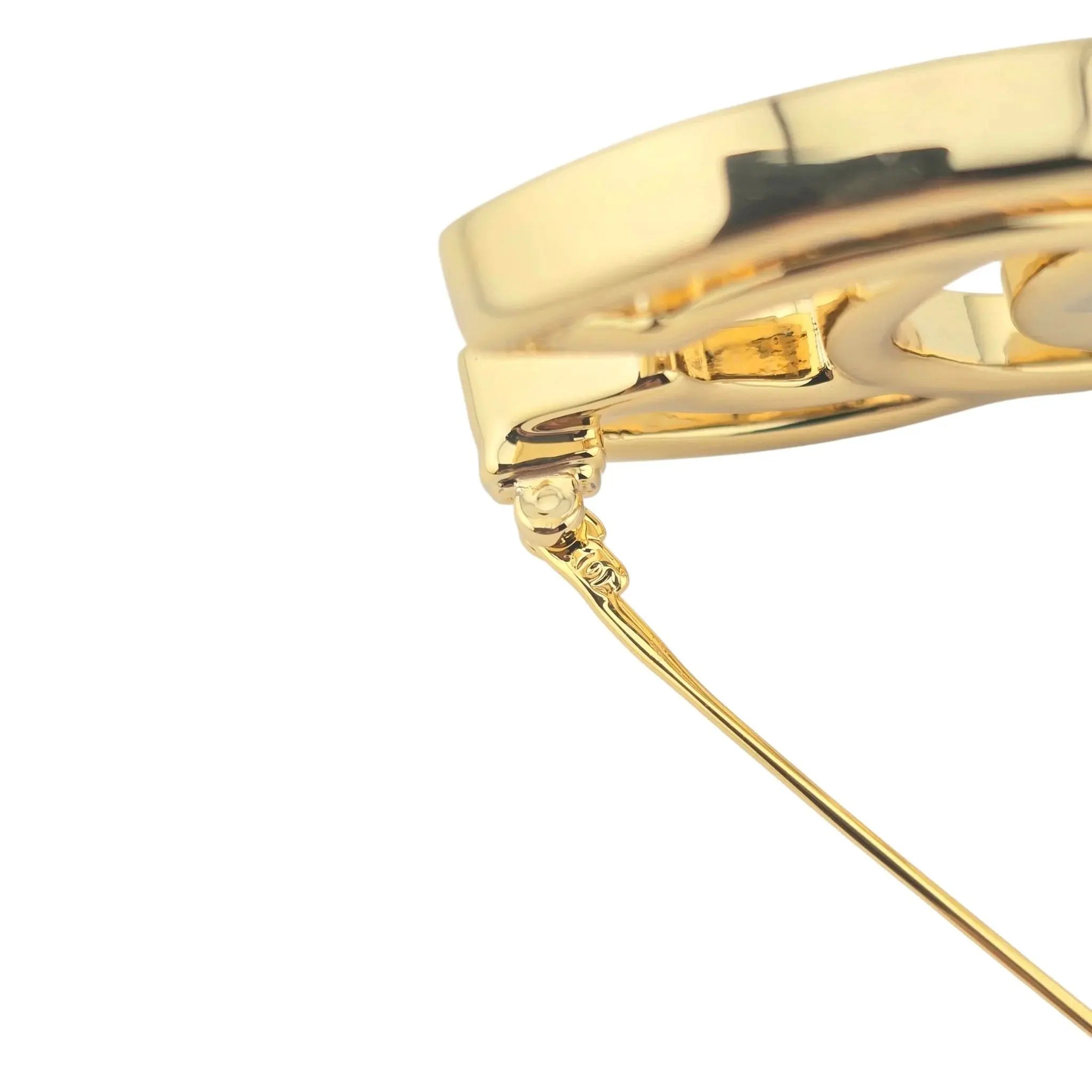 Chanel Black Enamel Gold/Transparent CC Brooch 2024 CHANEL