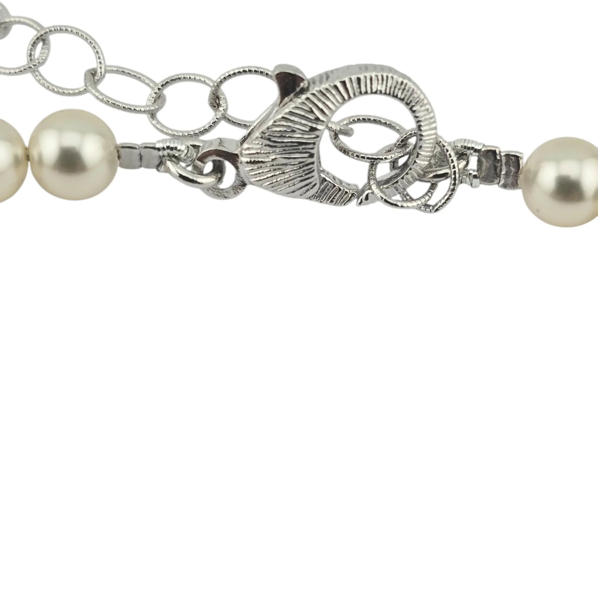 Chanel Pearl Necklace with Crystal CC Logo and Floral Detail 2024 CHANEL