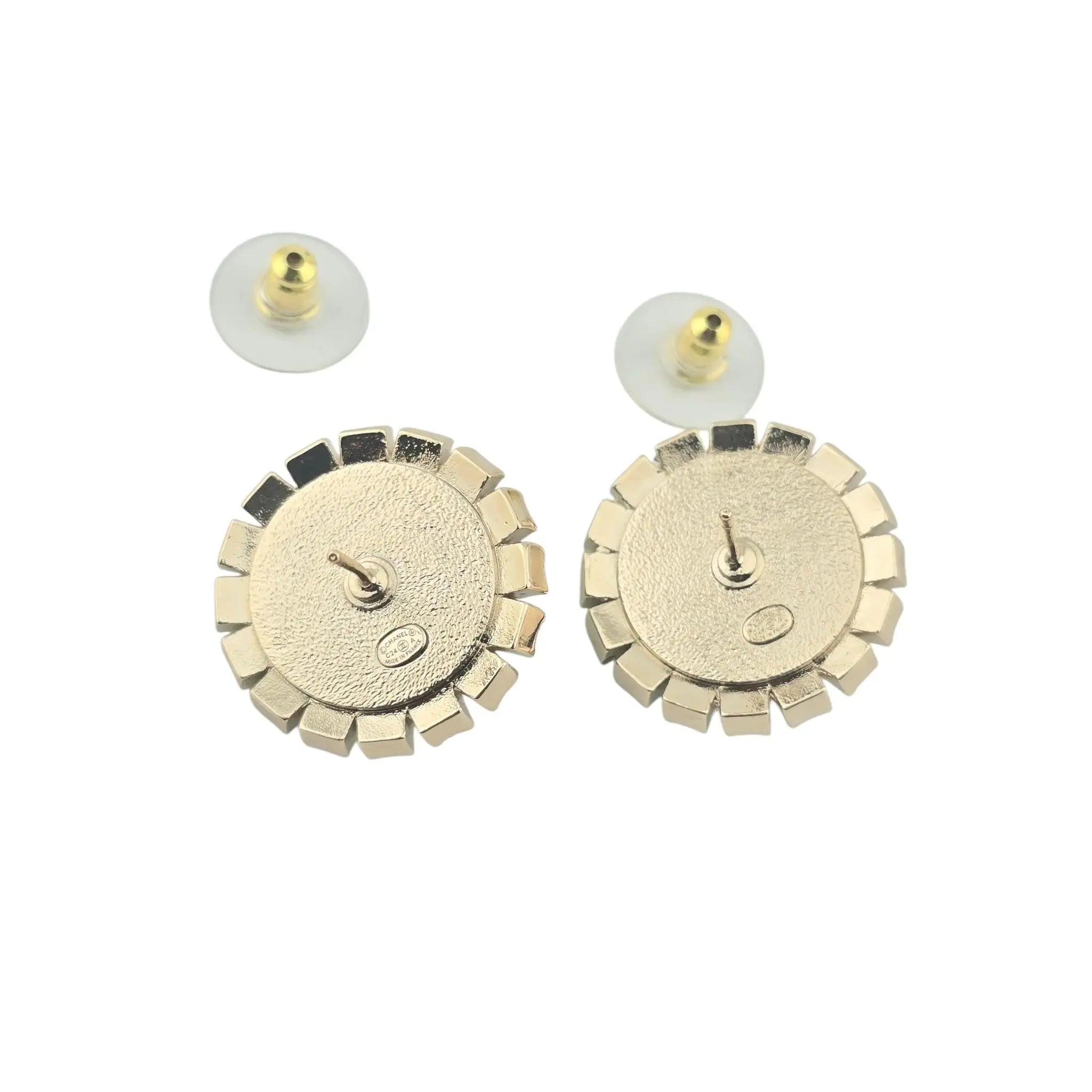 Chanel CC Green Faux Pearl Earrings 2024 CHANEL