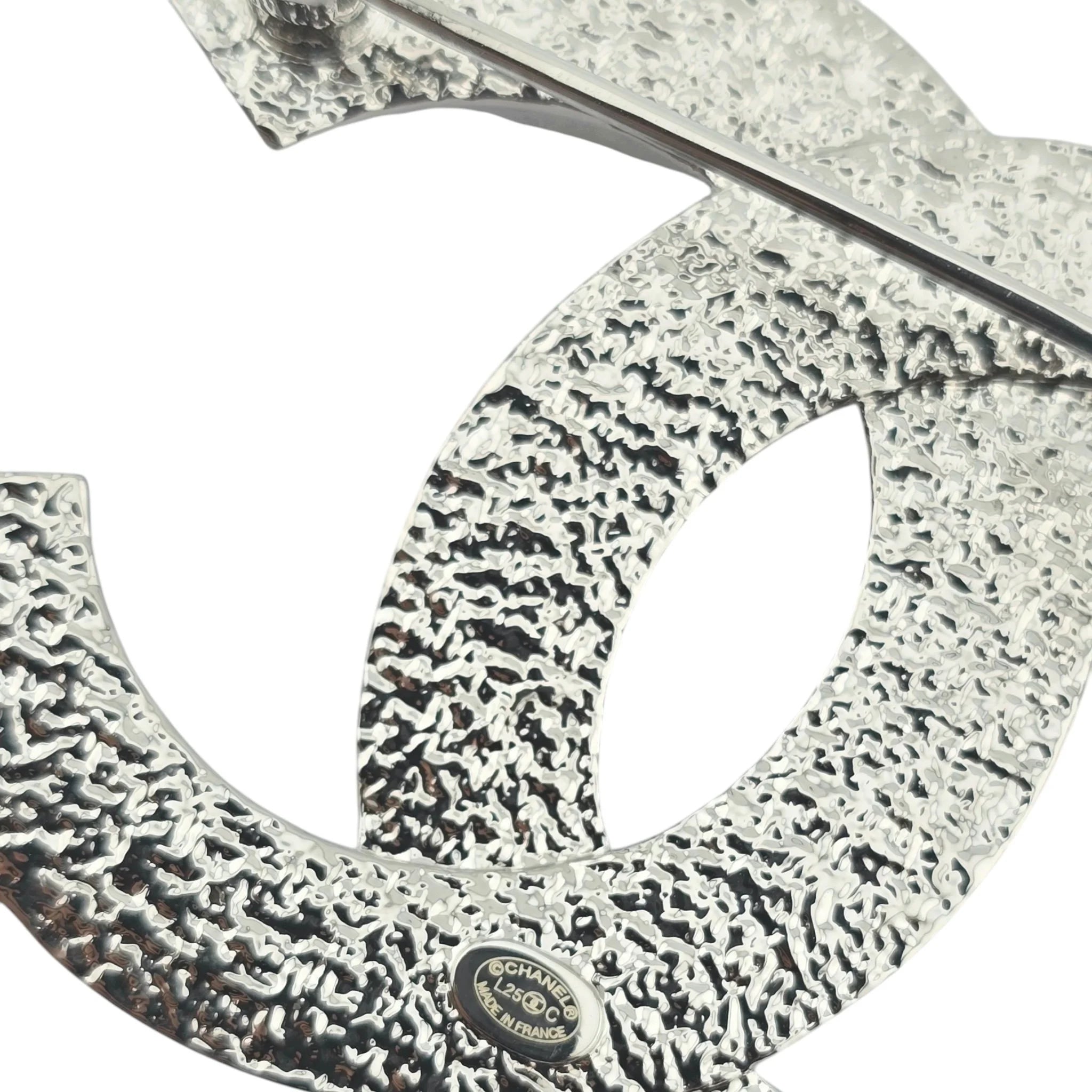 Chanel CC Silver Crystals Brooch 2025 CHANEL