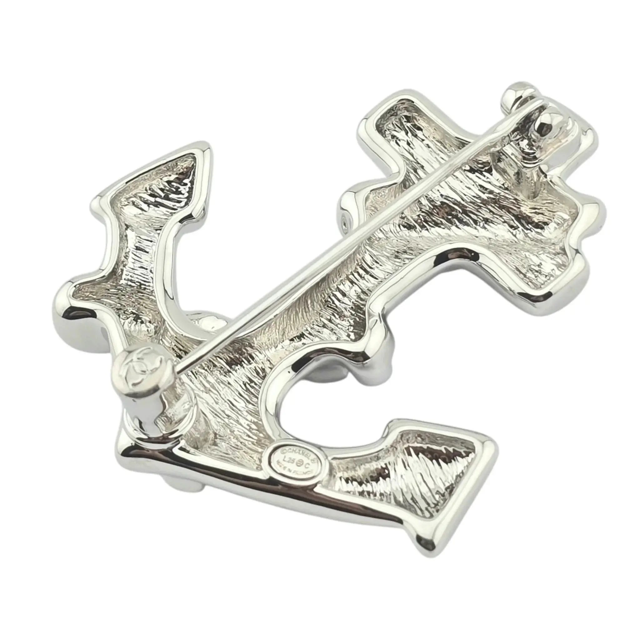 Chanel CC Silver Anchor Brooch 2025 CHANEL
