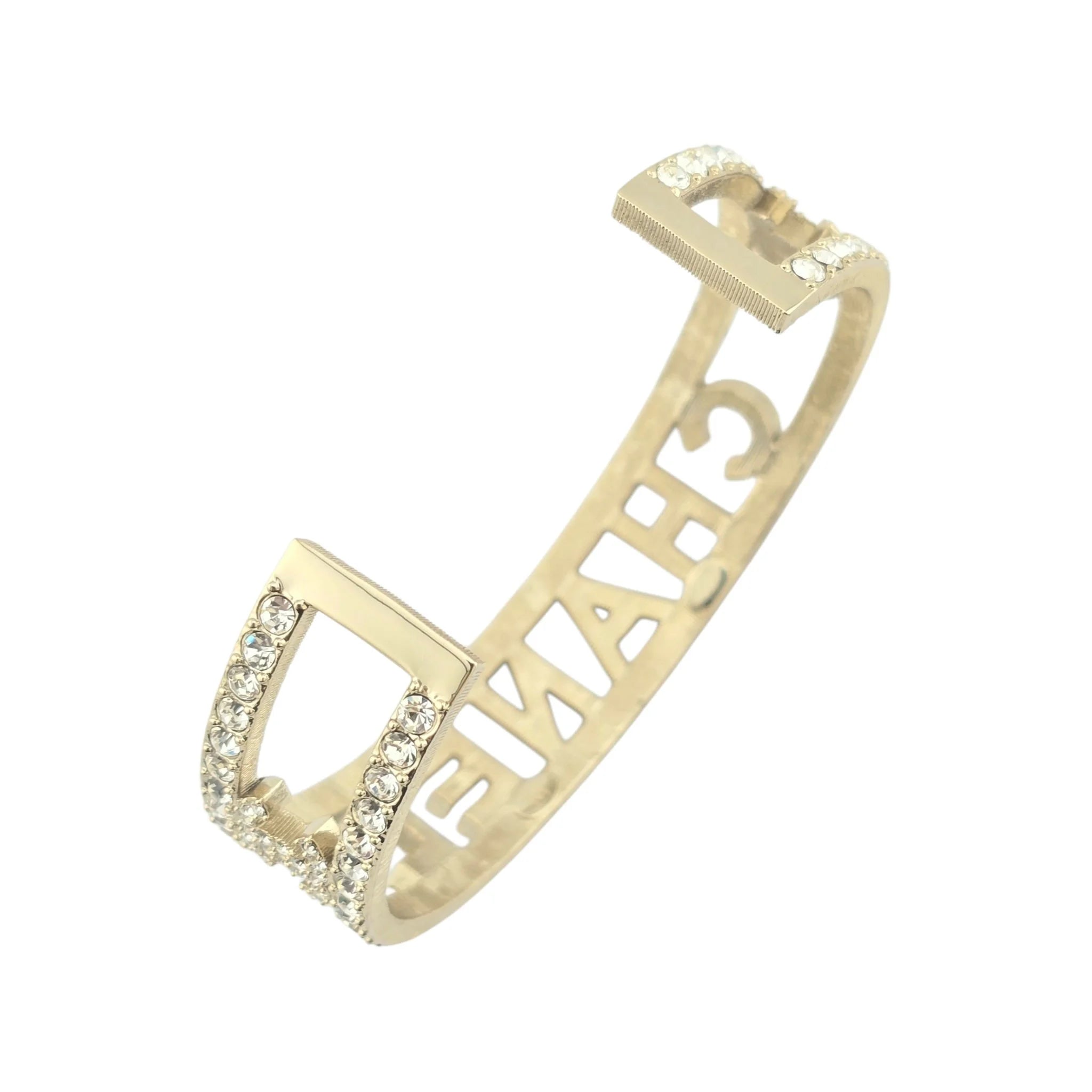 Chanel Crystal CC Logo Bangle 2024 CHANEL