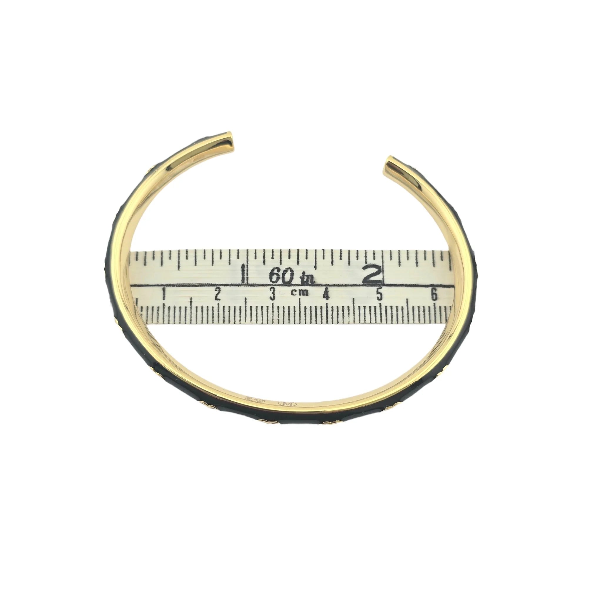 Chanel CC Black/Gold Bangle 2024 CHANEL
