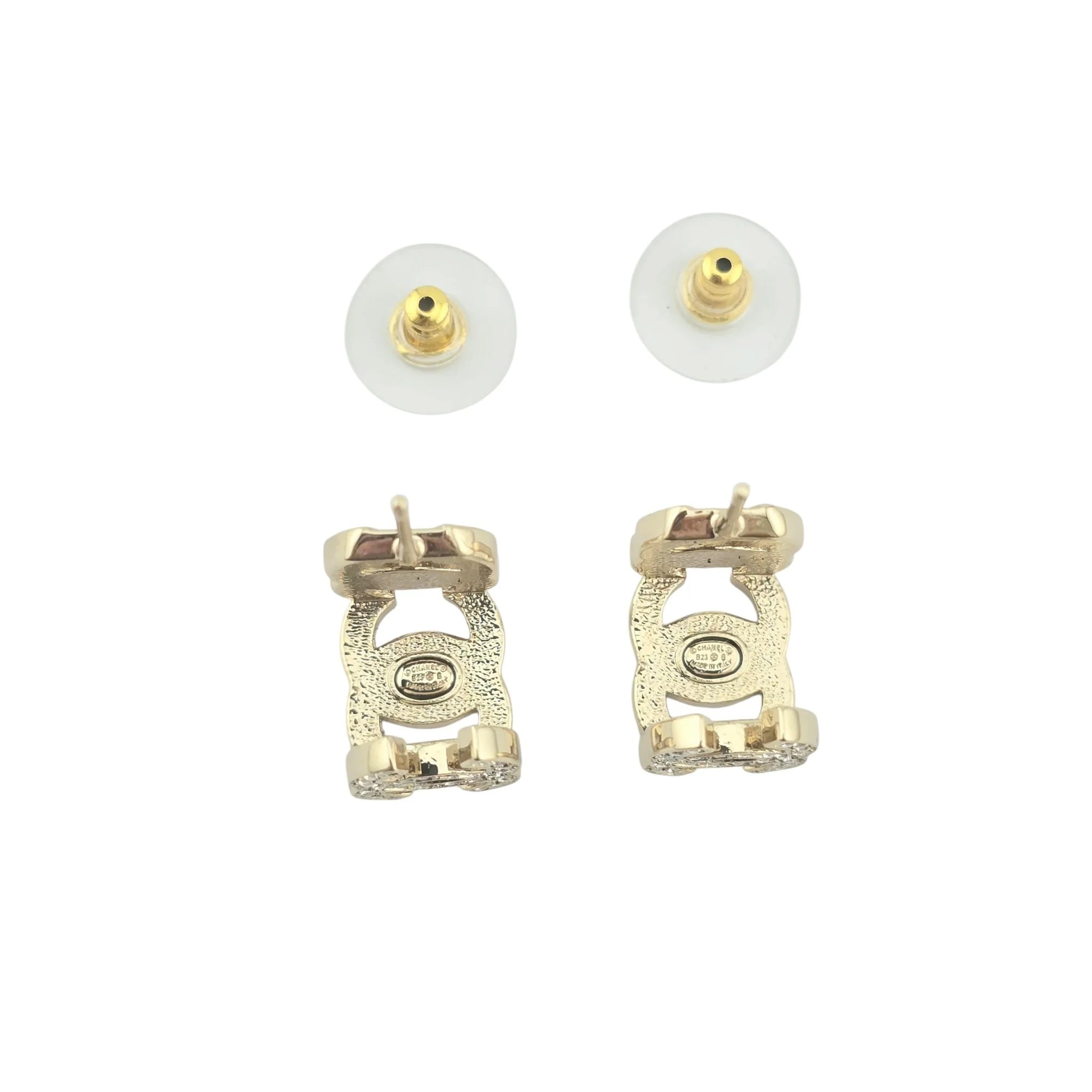 Chanel CC Crystal Gold Earrings 2024 CHANEL