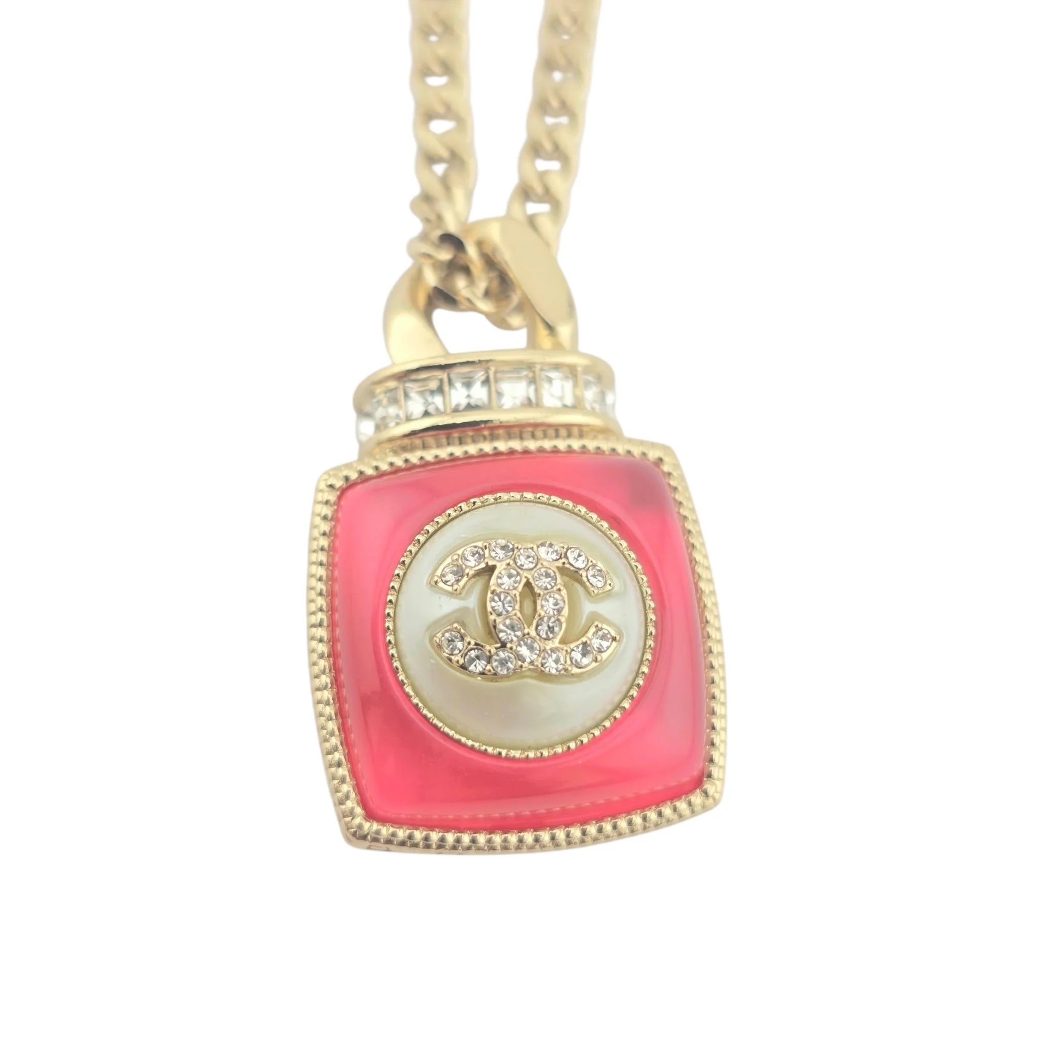 Chanel CC Red Pendant Necklace 2022 CHANEL