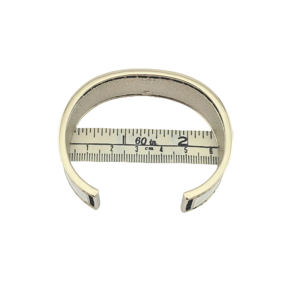Chanel CC White/Black Gold Bangle 2024 CHANEL