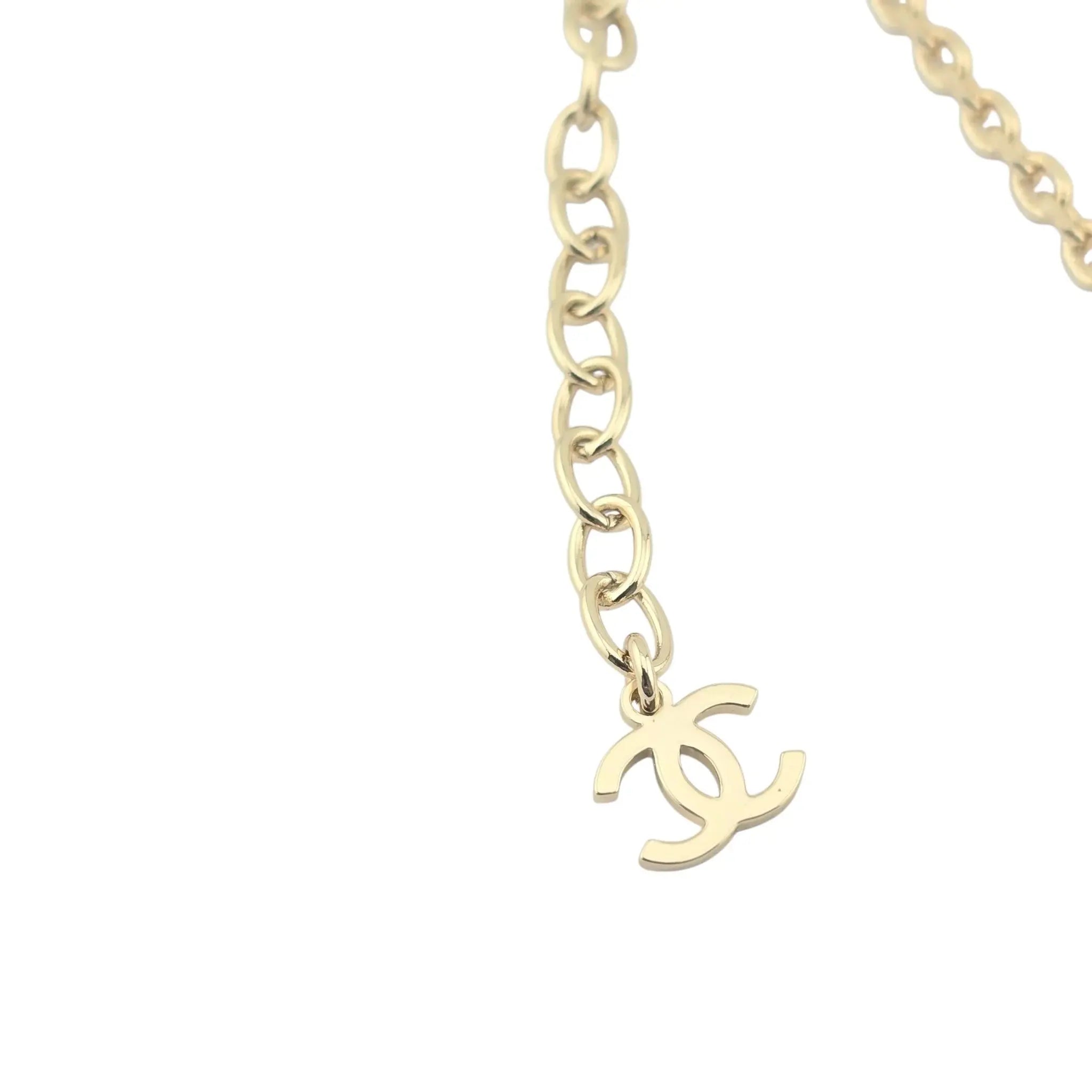 Chanel CC Floral Gold Necklace 2025 CHANEL