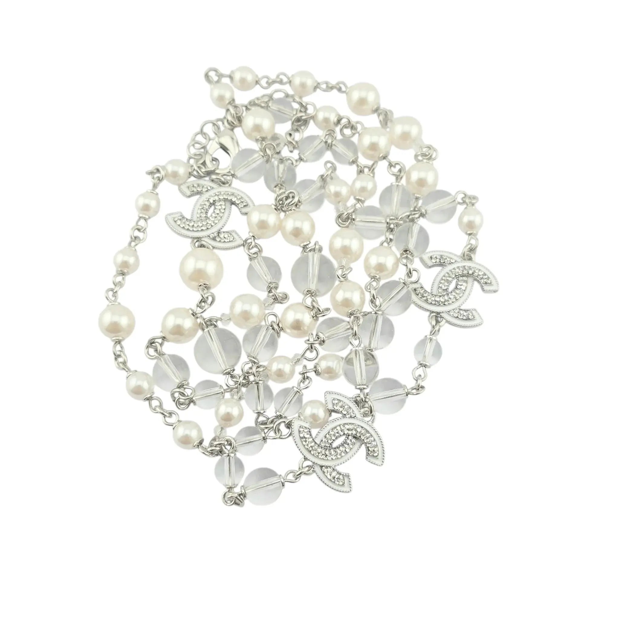 Chanel CC Faux Pearl Long Necklace 2025 CHANEL