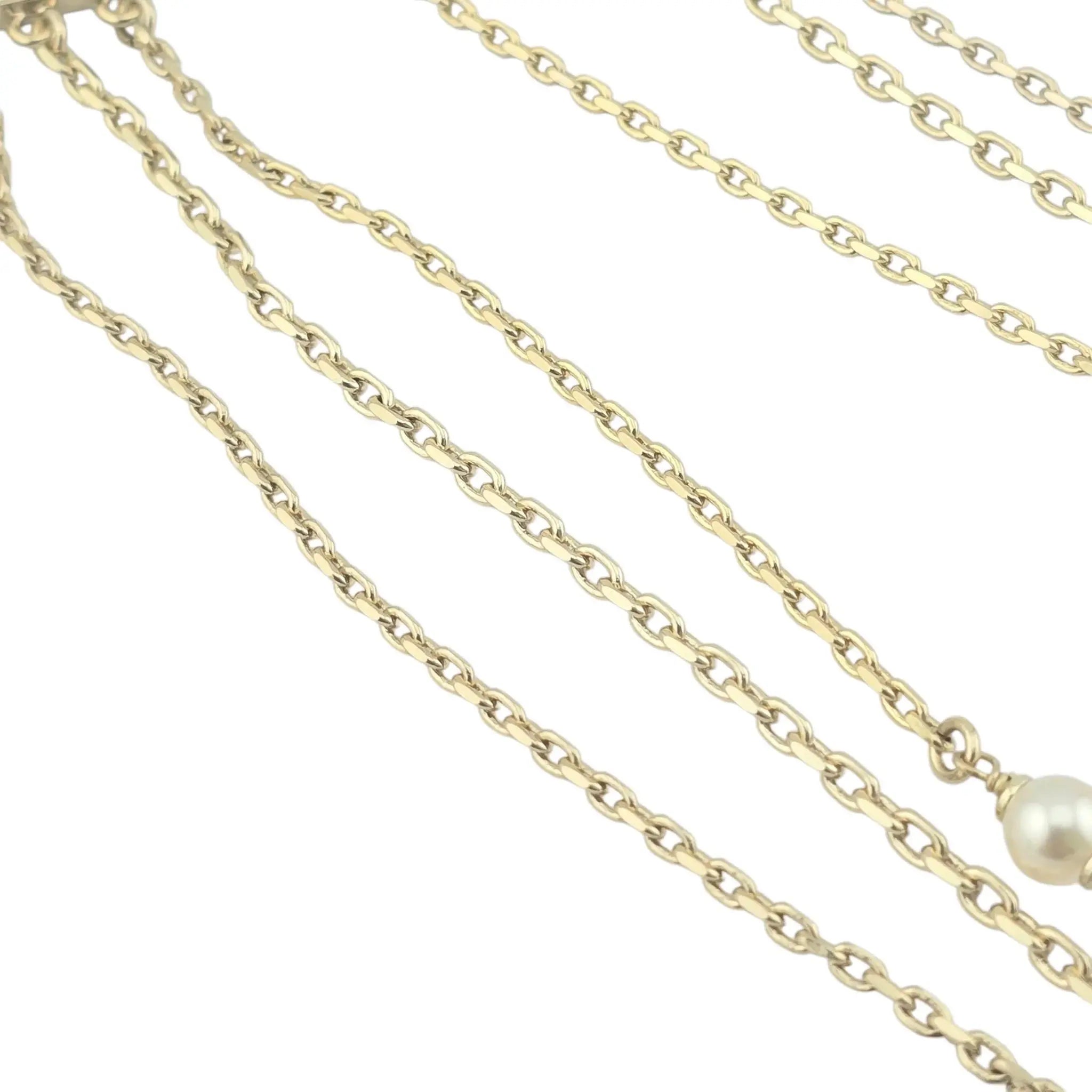 Chanel CC Bow Crystal Faux Pearl Necklace 2024 CHANEL