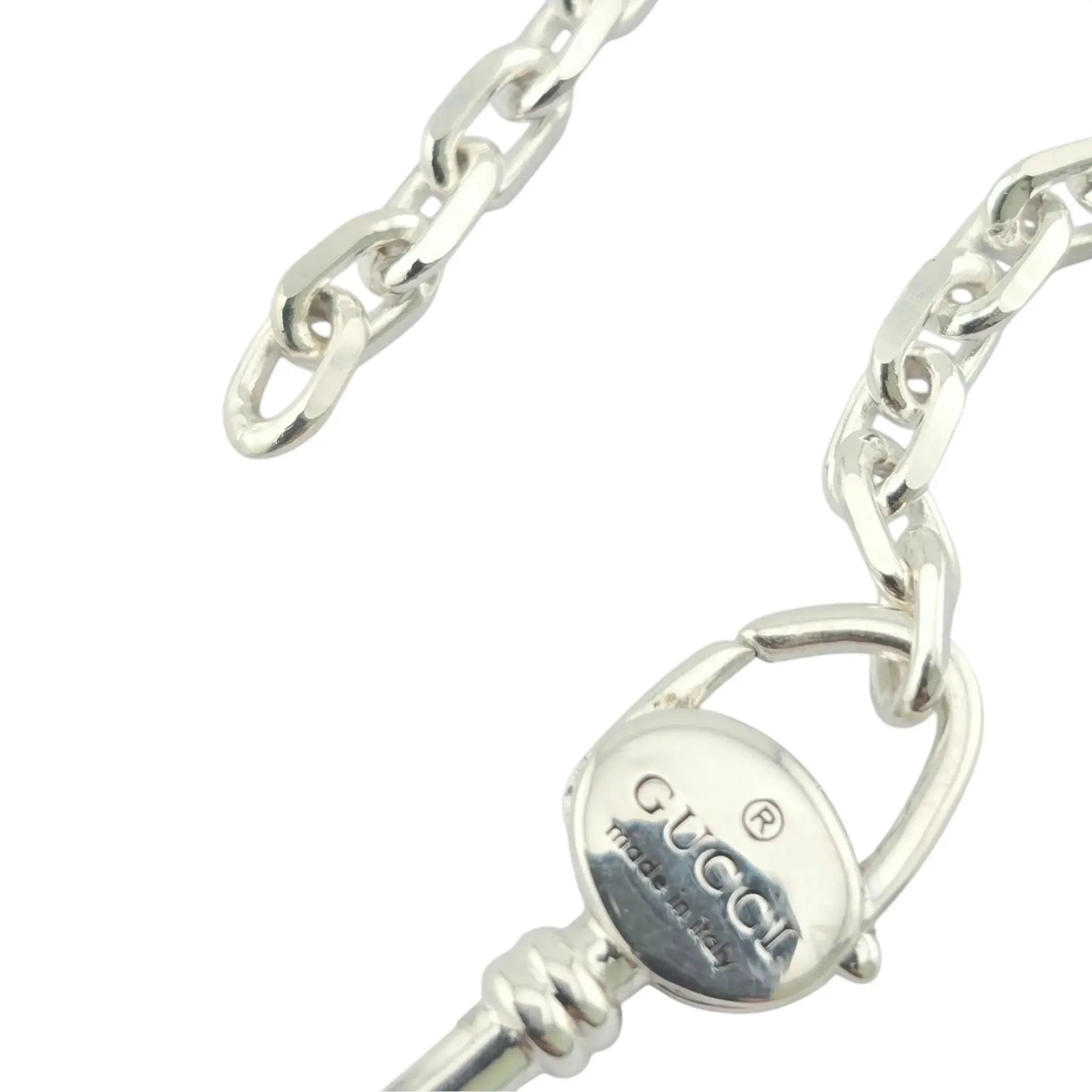 GUCCI Trademark Chain Bracelet Key 925 Sterling Silver GUCCI