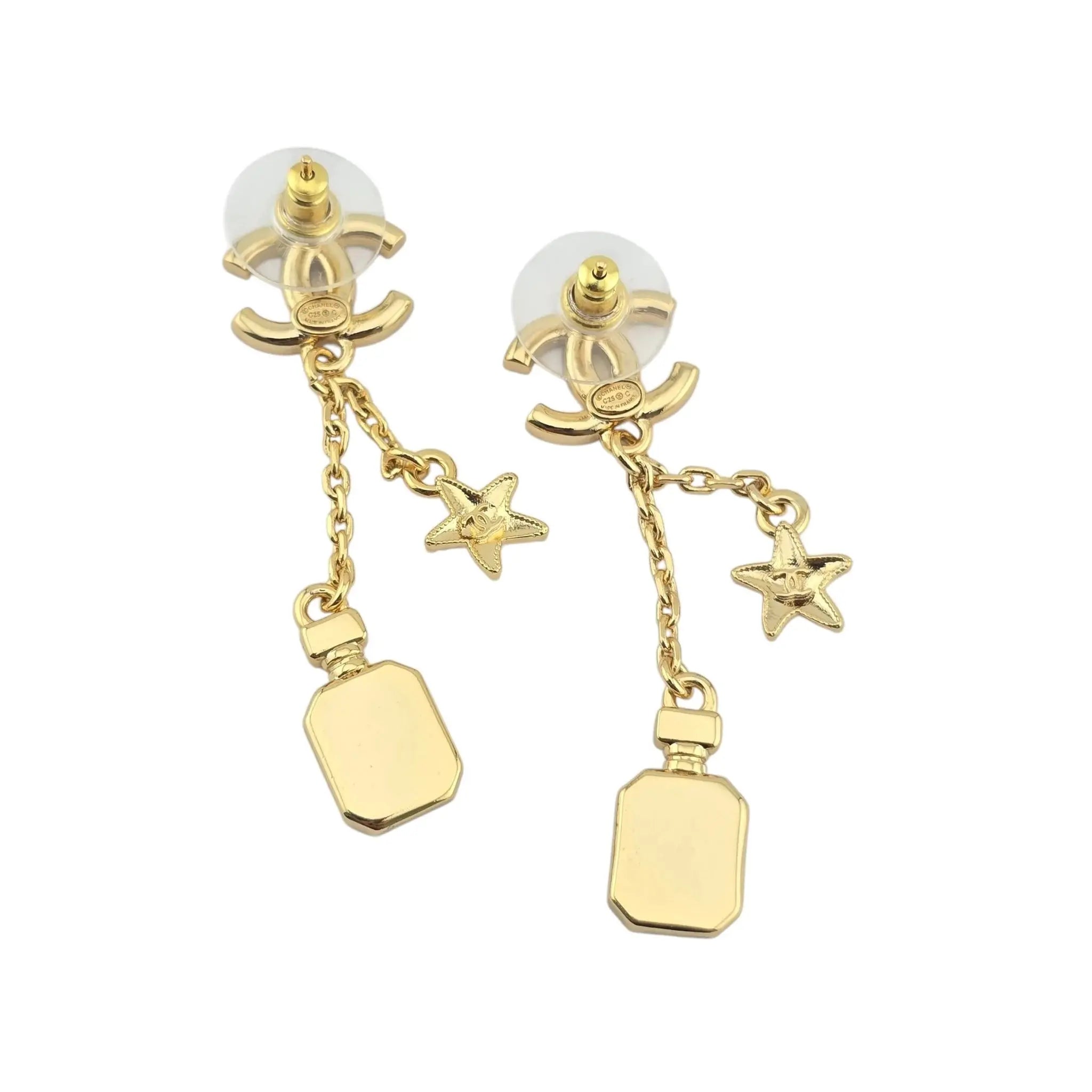Chanel CC Chain Drop Perfume Star Earrings 2025 CHANEL