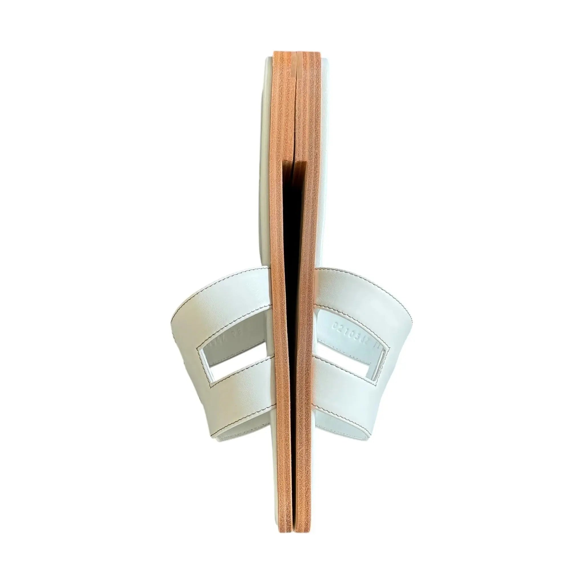 Hermes Oran Sandal White Blanc - 39 UK 6 HERMES