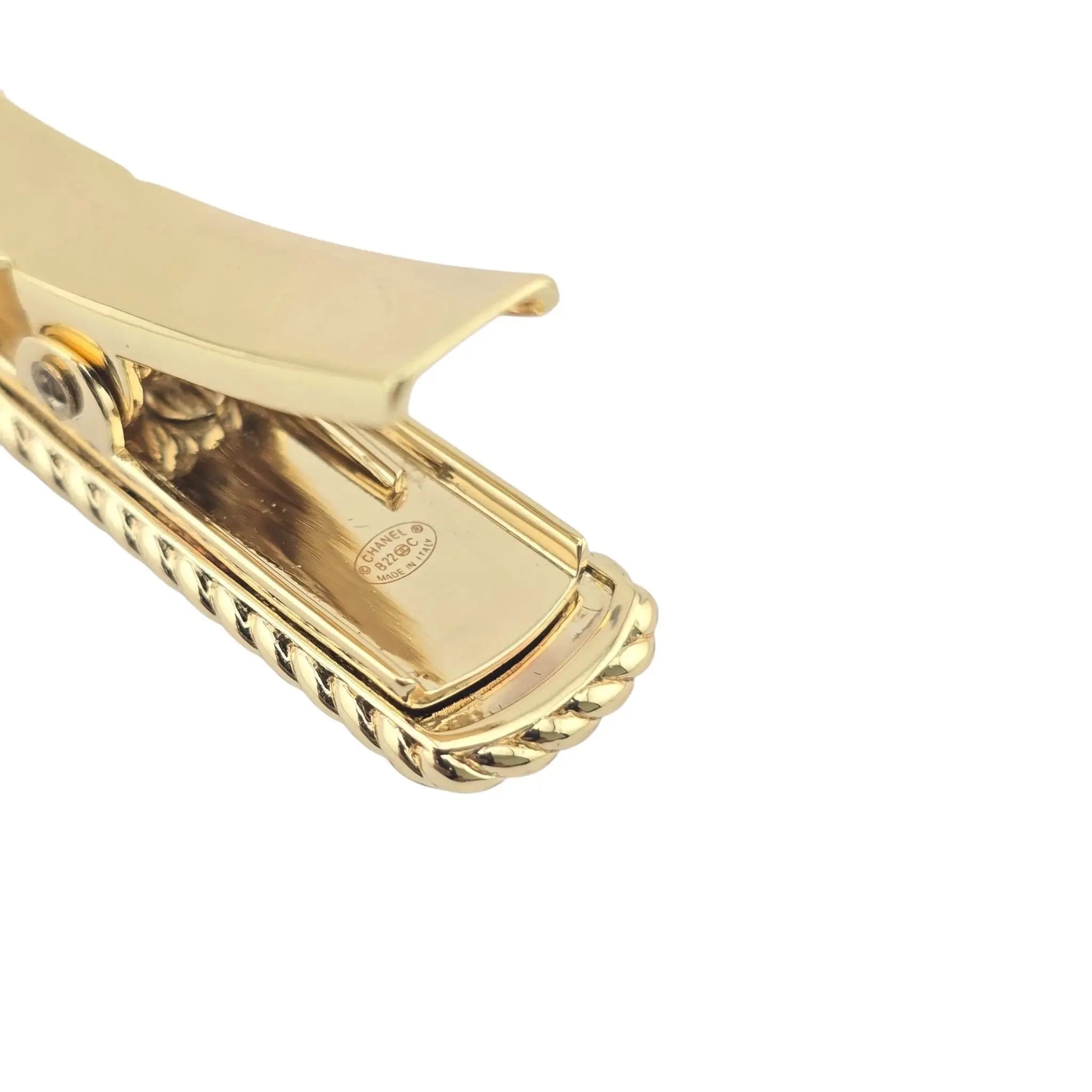 Chanel Strass Crystal Gold Hair Clip 2022 CHANEL