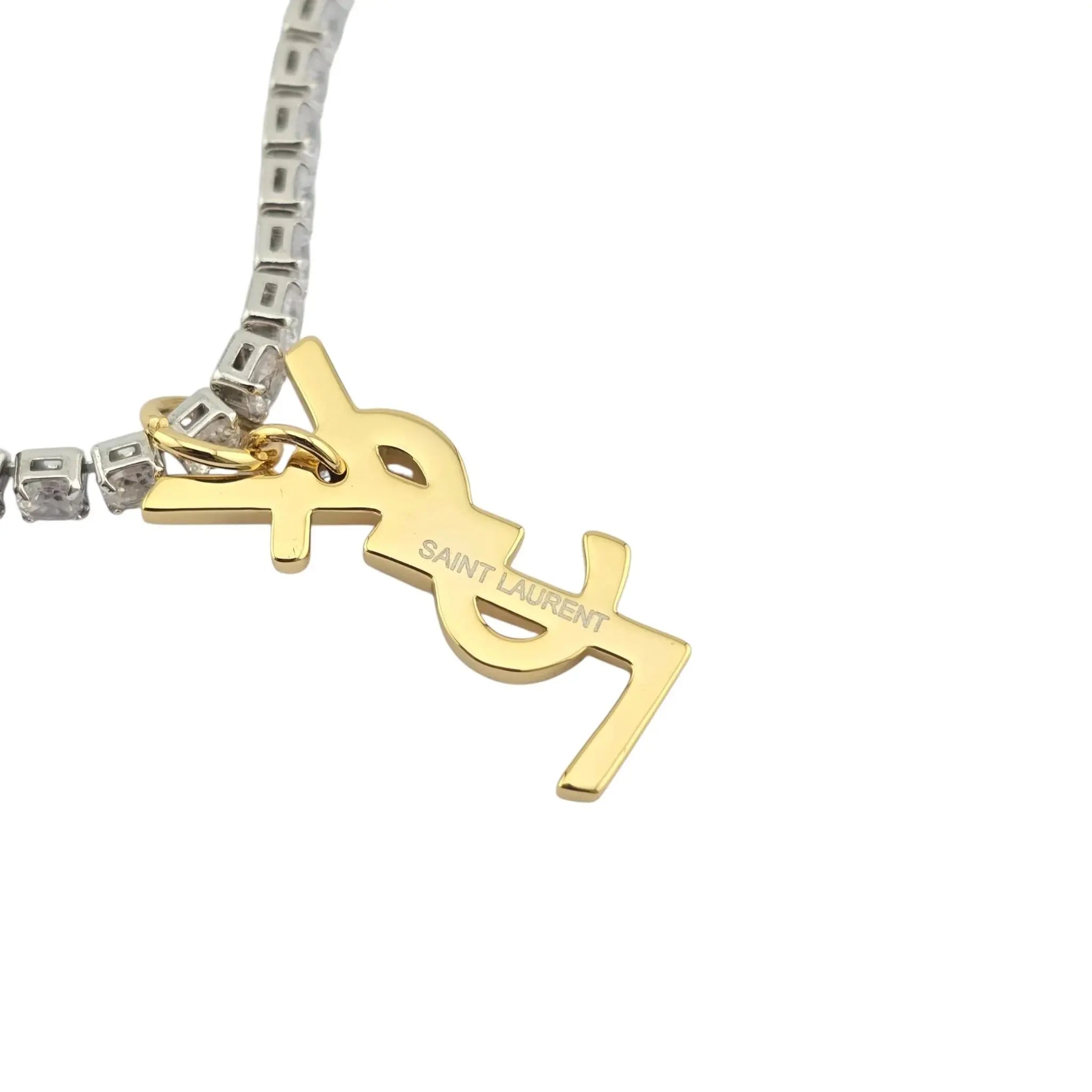 Saint Laurent YSL Crystal Necklace SAINT LAURENT