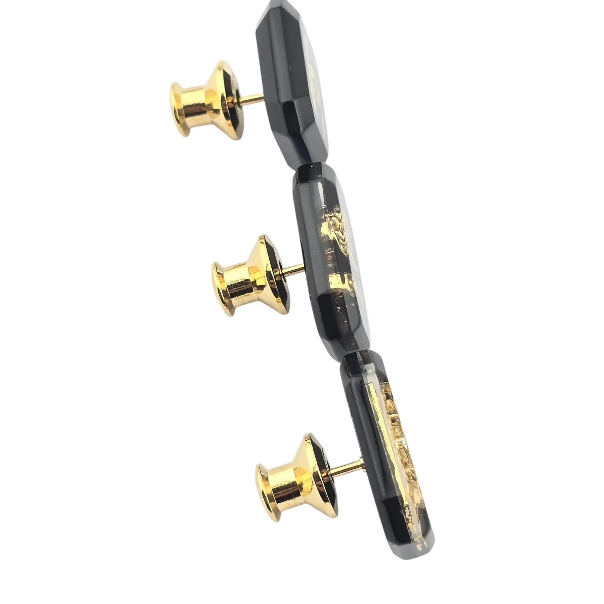 Chanel CC No 5 3 Black Gold Brooch 2023 CHANEL