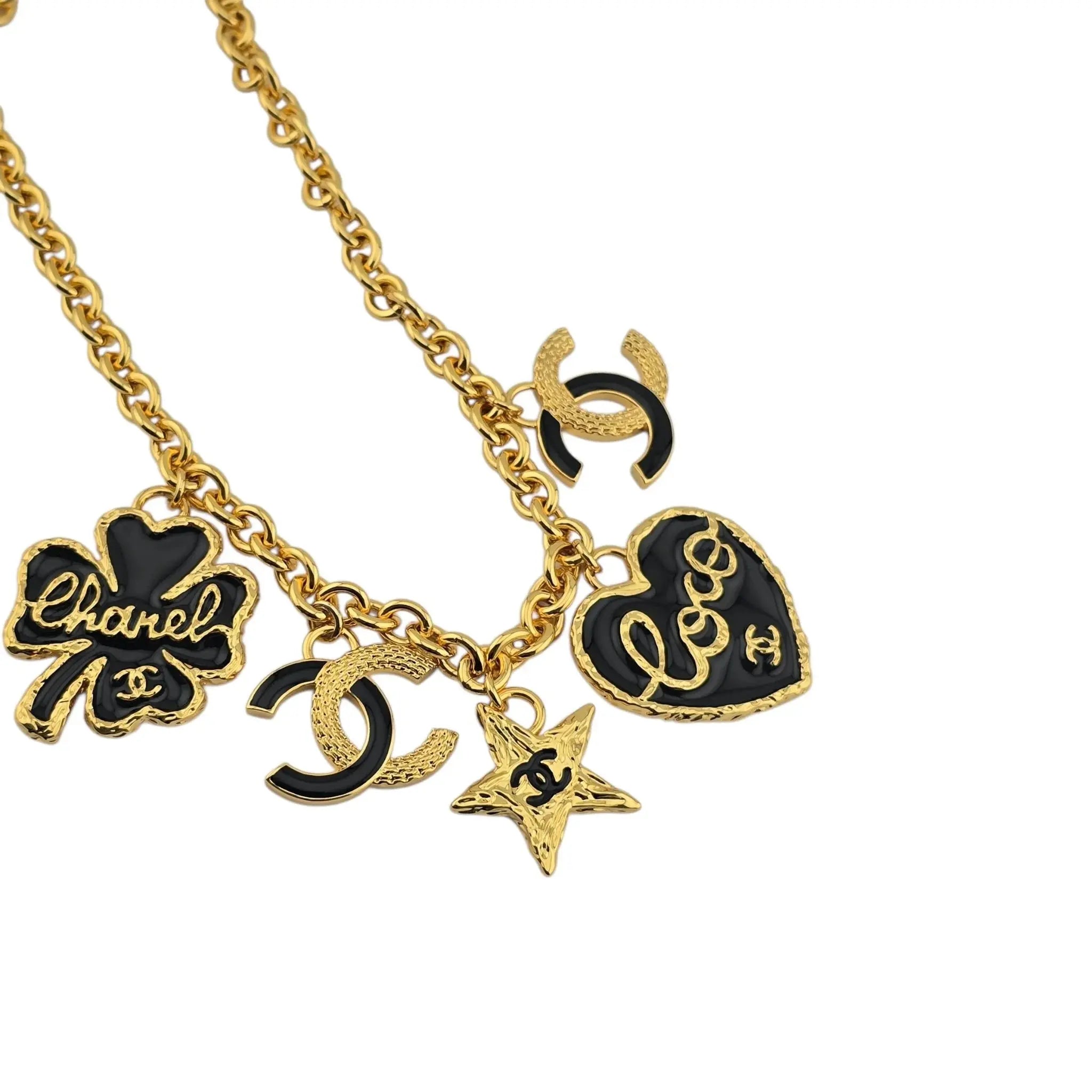 Chanel CC Enamel 'Coco Chanel' Charm Necklace B24 CHANEL
