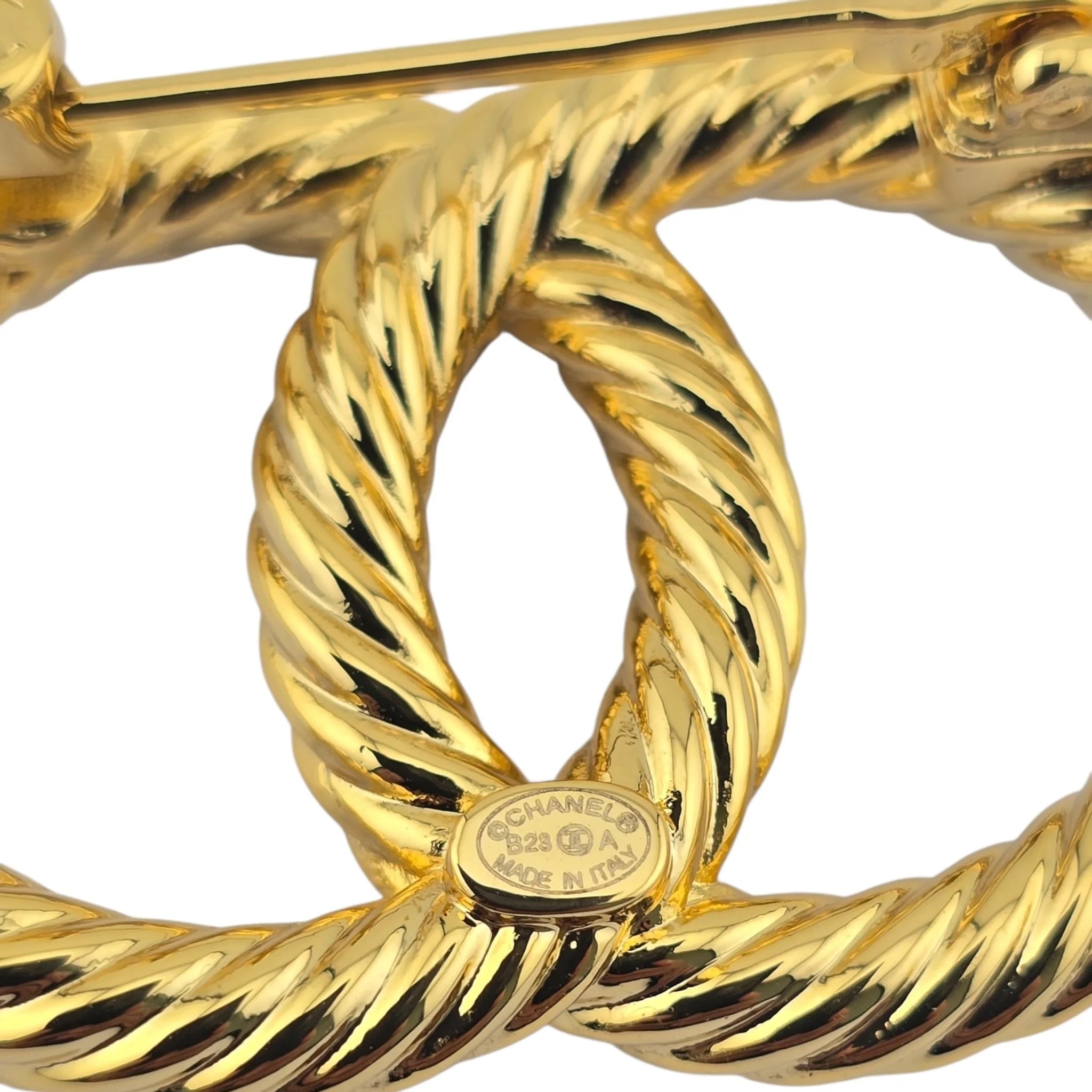 Chanel CC Gold Faux Pearls Crystals Brooch 2023 CHANEL