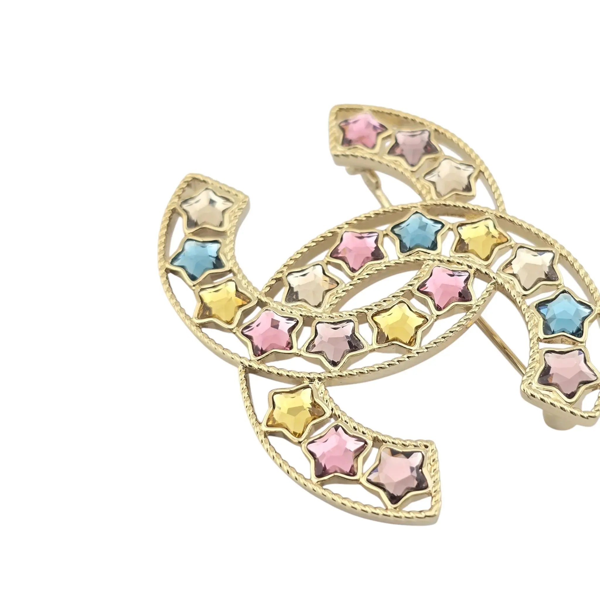 Chanel CC Multicoloured Star Crystal Brooch 2025 CHANEL