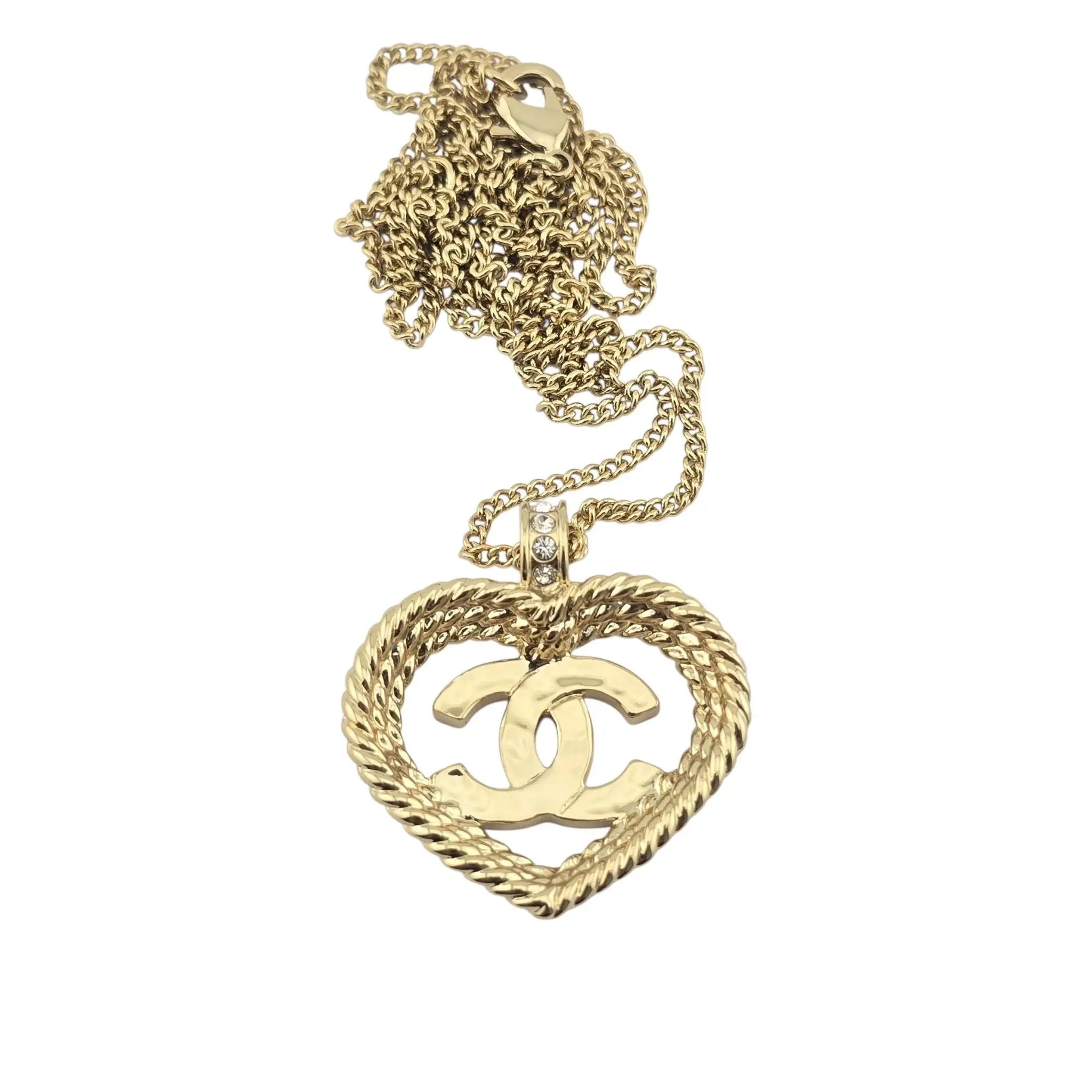 Chanel CC Heart Pendant Necklace 2024 CHANEL