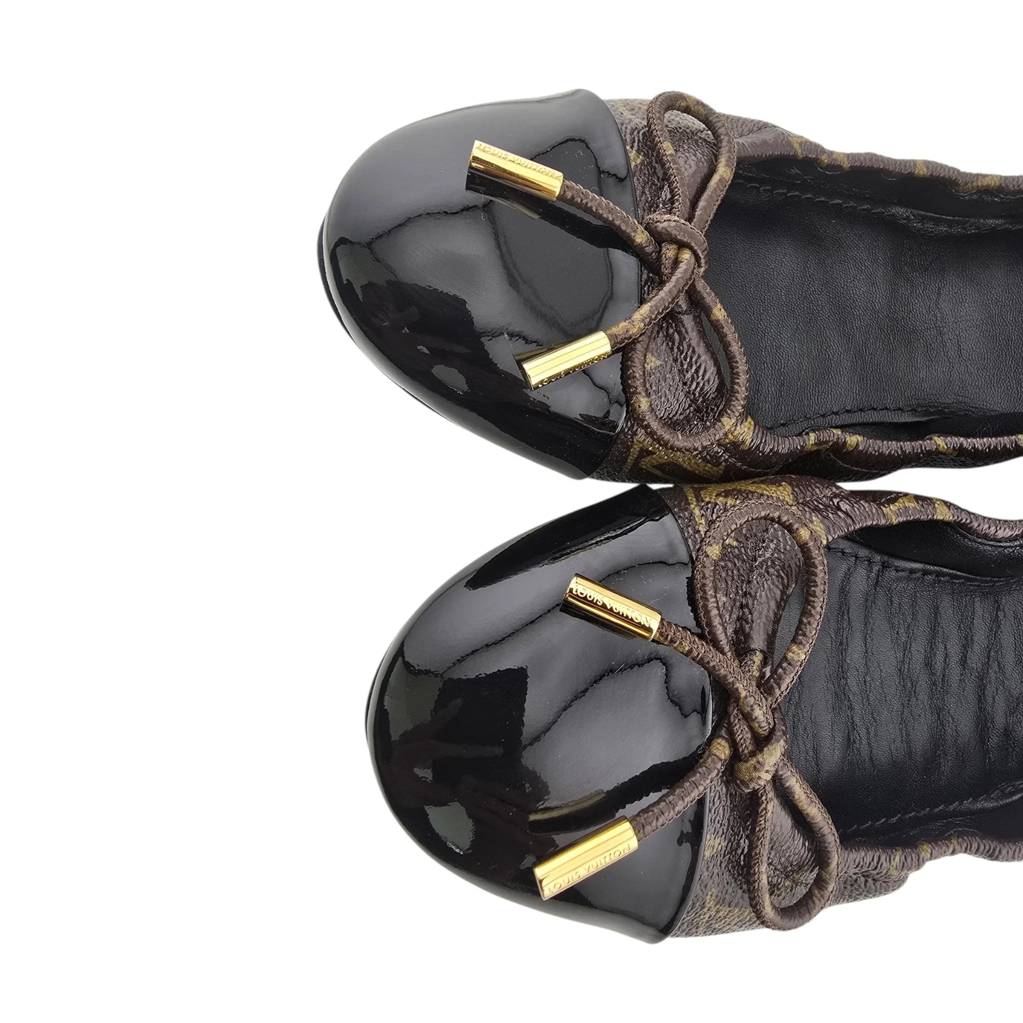 Louis Vuitton LV Brown Canvas Monogram Ballet Flats 39 LOUIS VUITTON