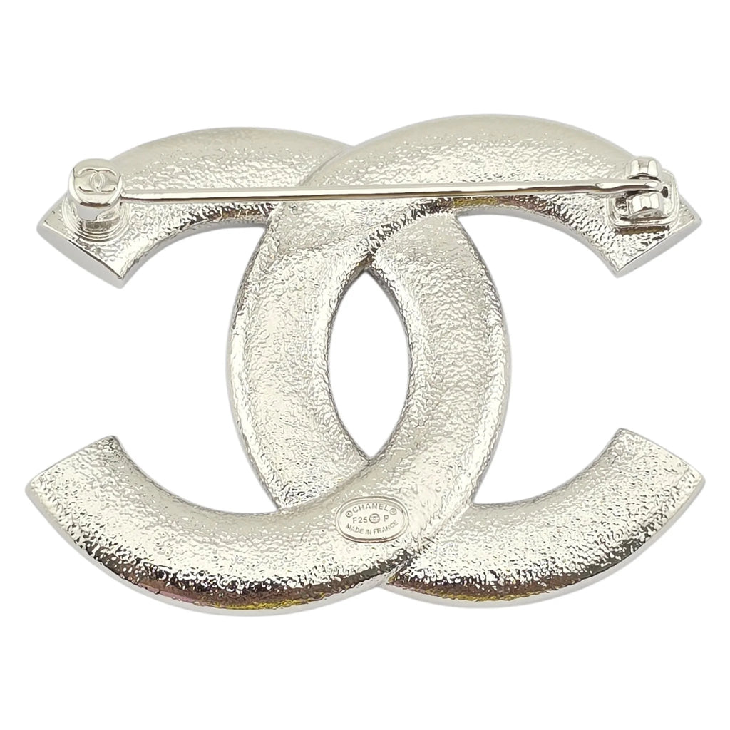 Chanel CC Silver Star Crystal Brooch 2025 CHANEL