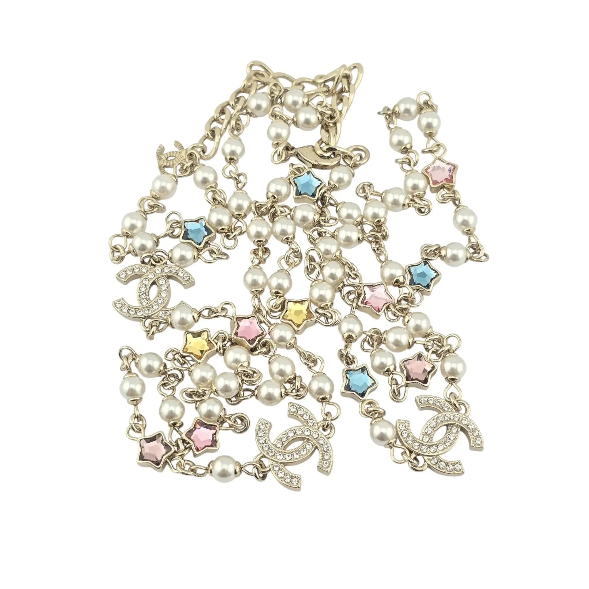 Chanel CC Multicoloured Star Crystal Long Necklace 2025 CHANEL