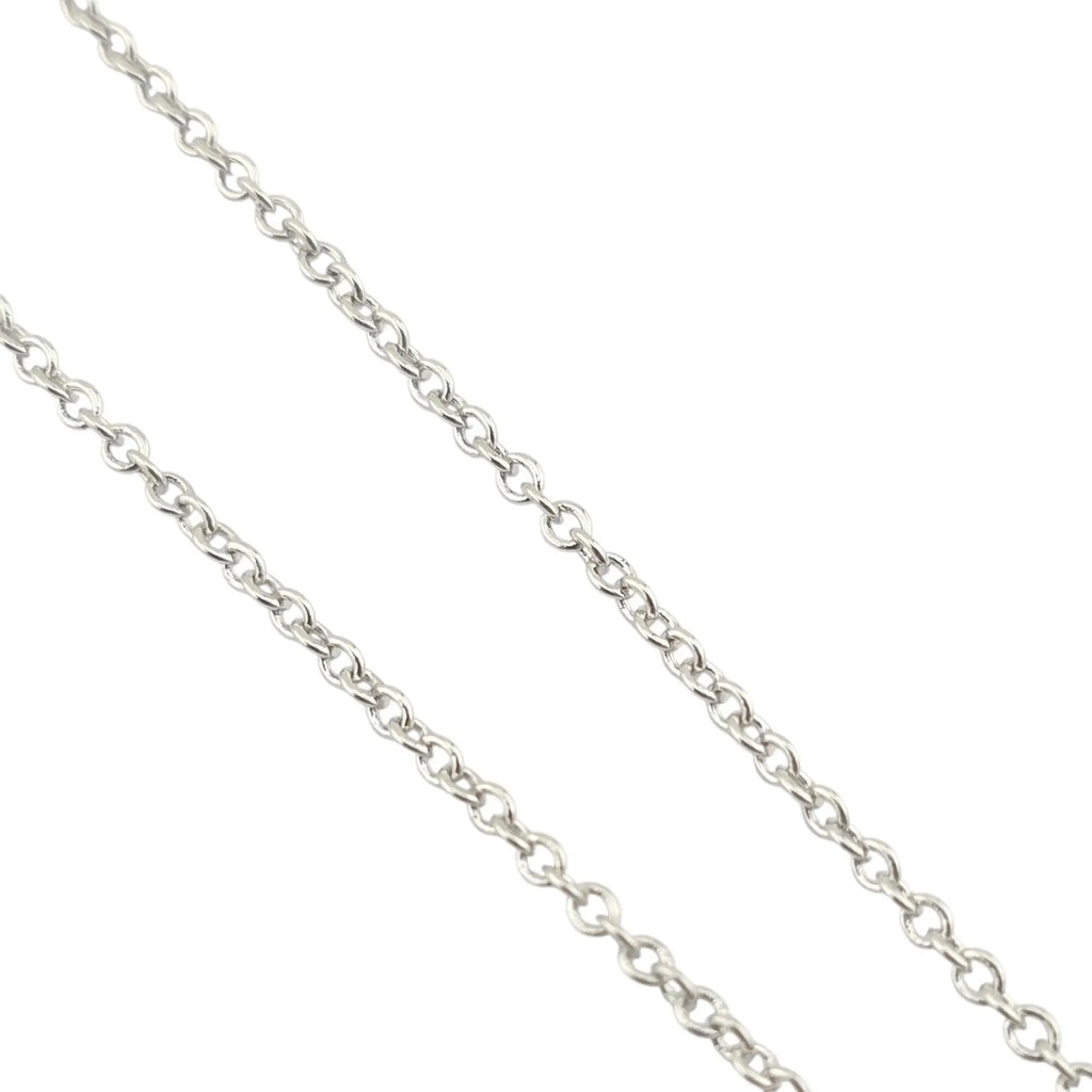 Chanel CC Pink Heart Silver Crystal Metal Necklace B25 CHANEL