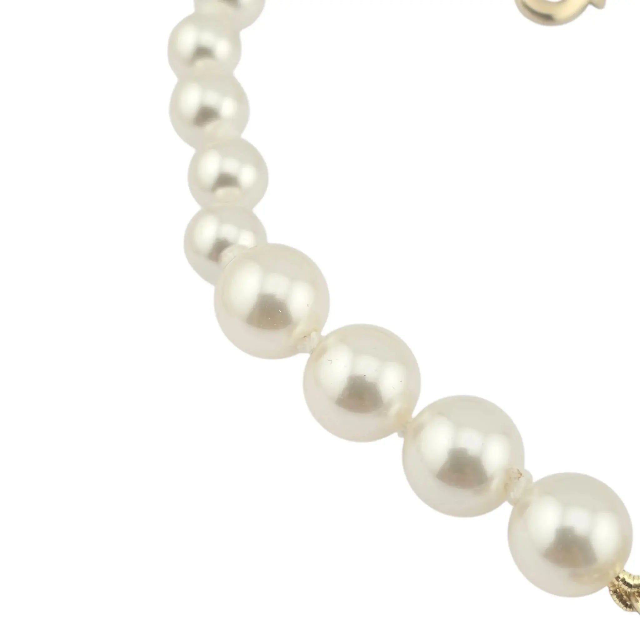 Chanel CC Faux Pearl Gold Necklace 2025 CHANEL
