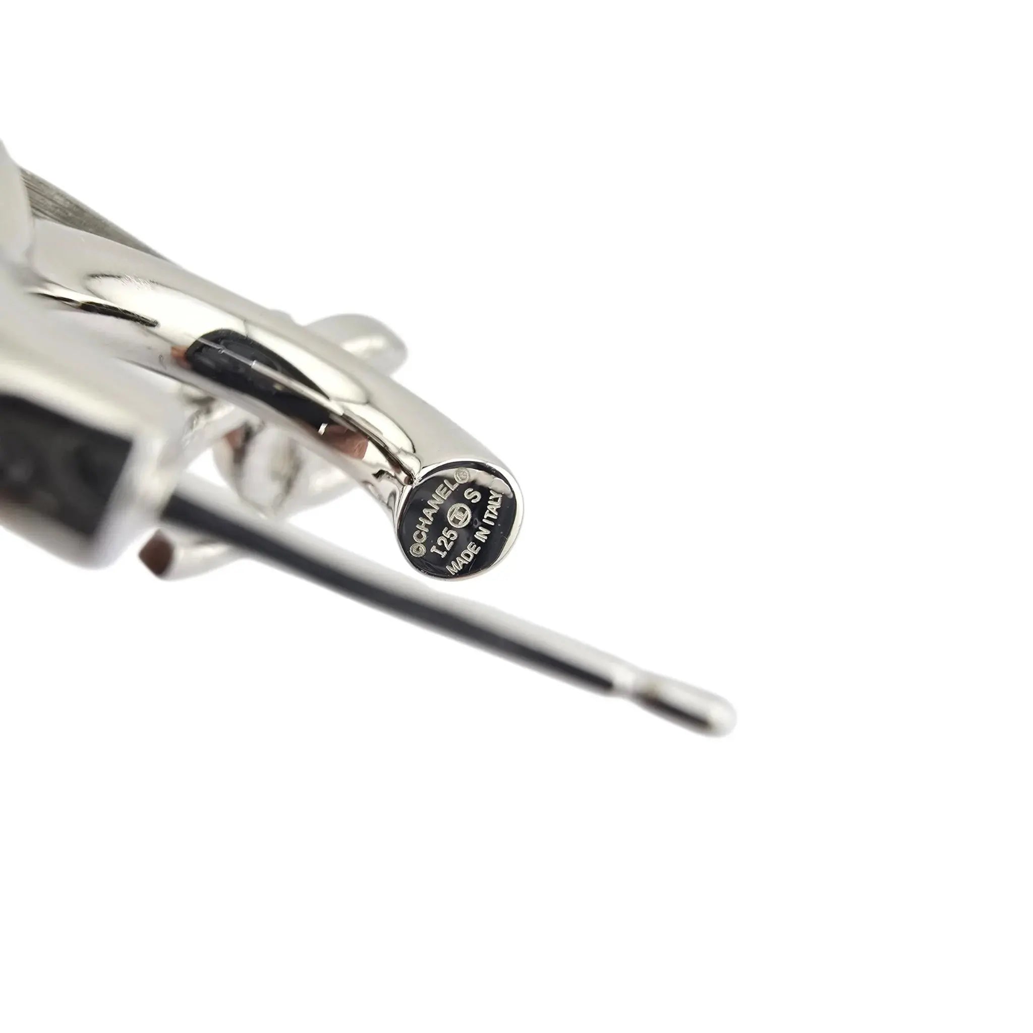 Chanel CC Crystal Heart Drop Silver Earrings 2025 CHANEL