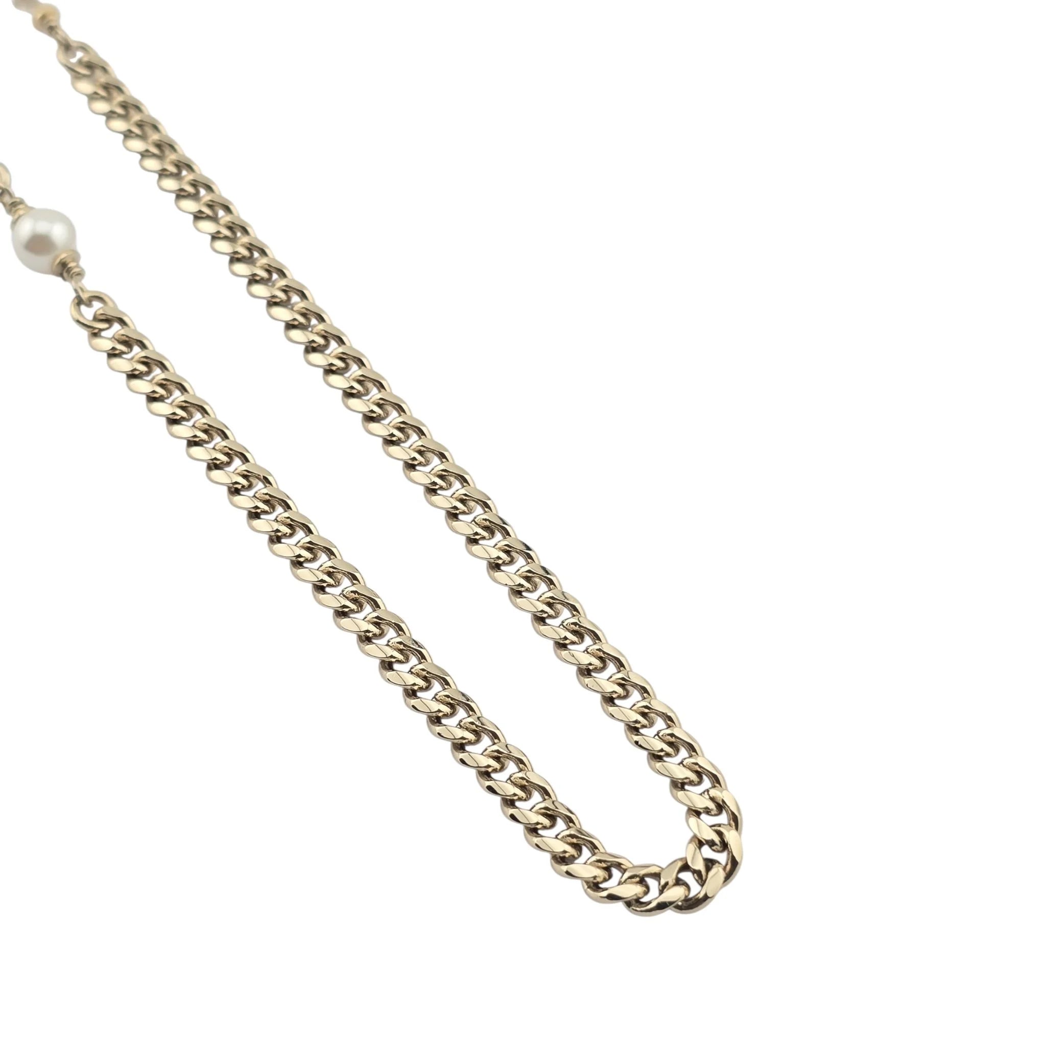 Chanel CC White Heart Long Necklace 2022 CHANEL