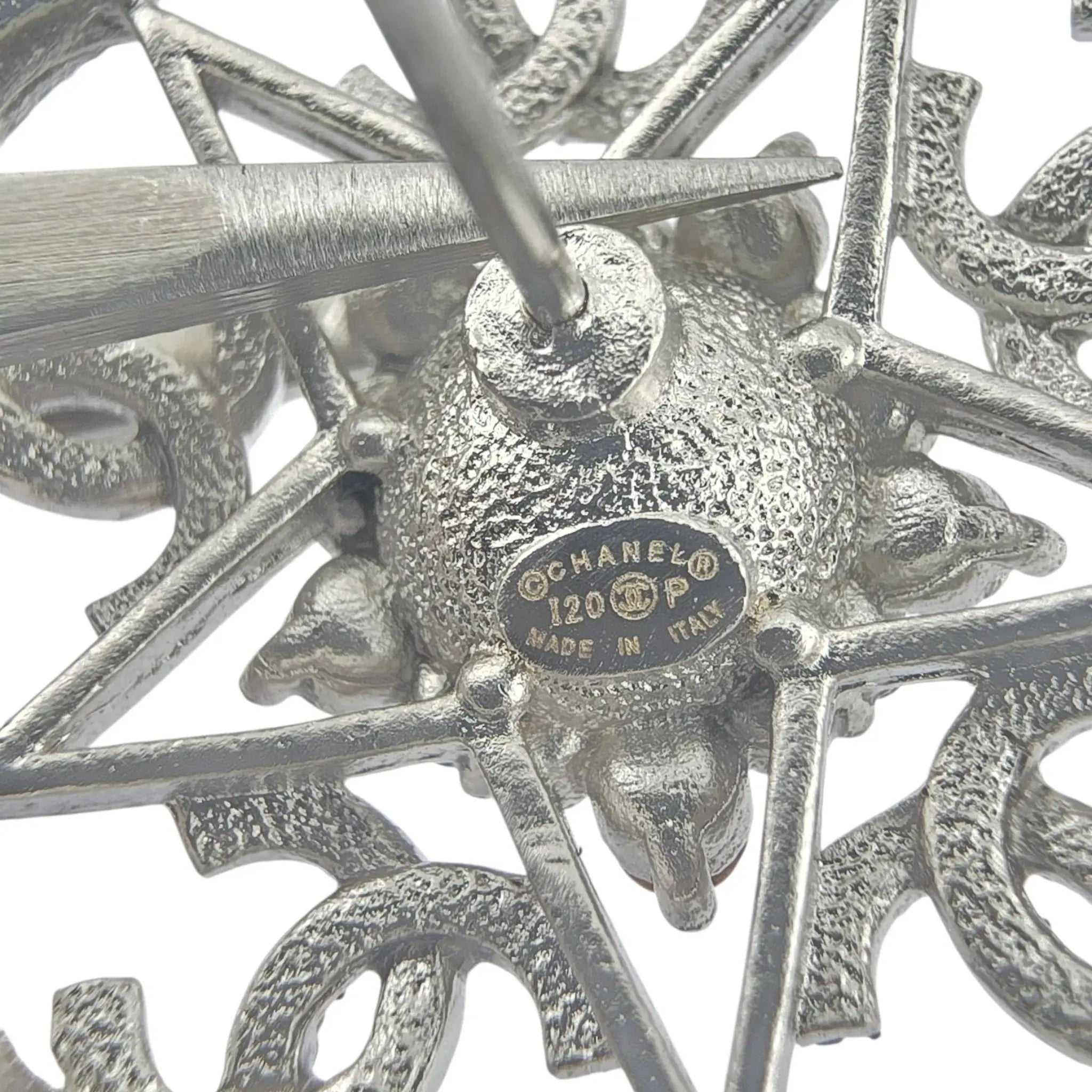 Chanel CC Silver Crystal Camellia Flower Earrings 2025 CHANEL