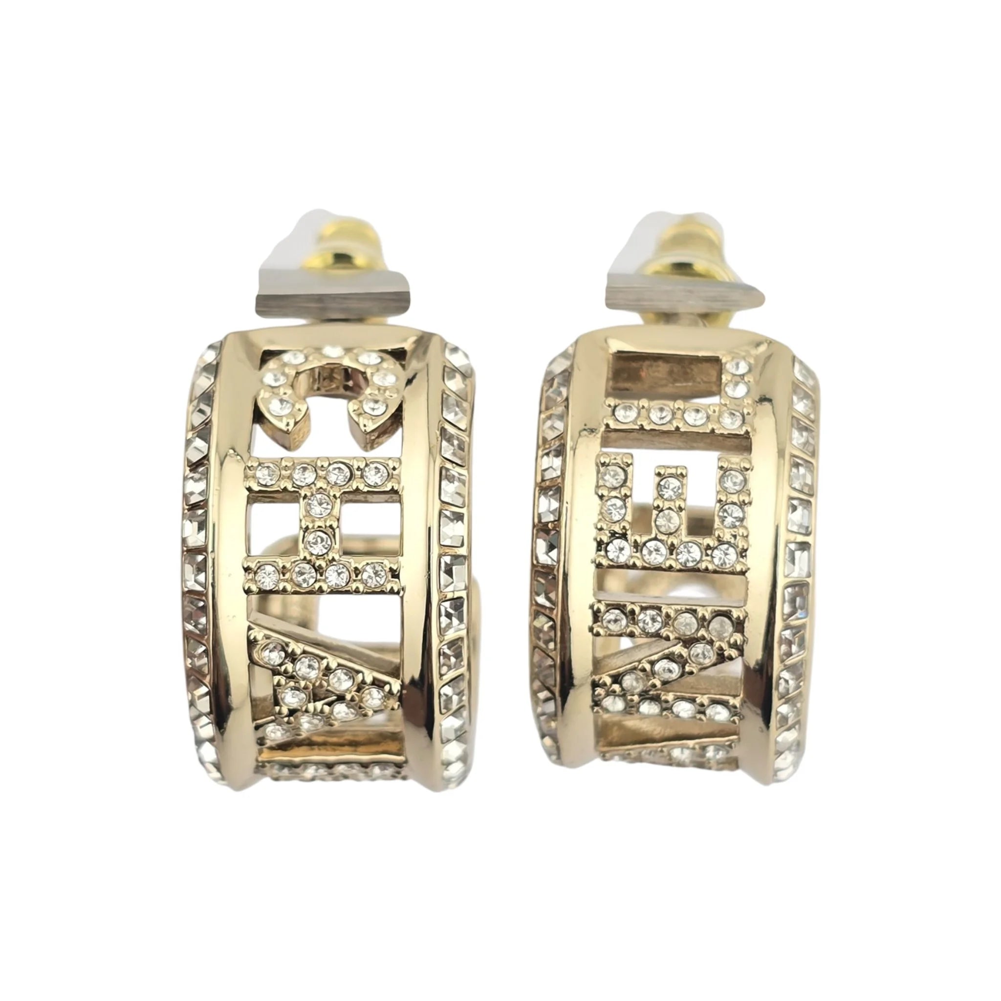 Chanel Logo Hoop Gold Earrings 2024 CHANEL