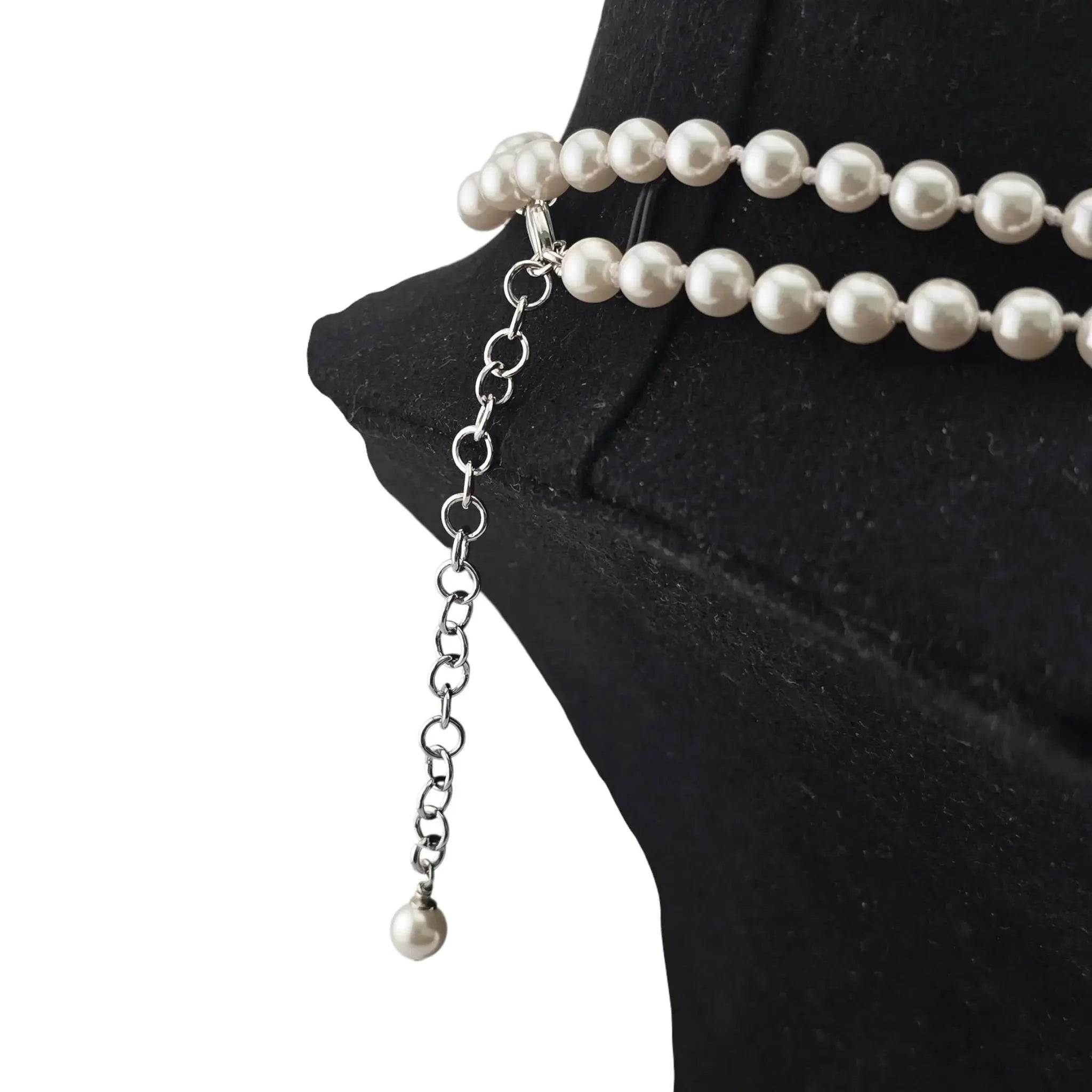Chanel CC Long Faux Pearl Green Necklace 2023 CHANEL