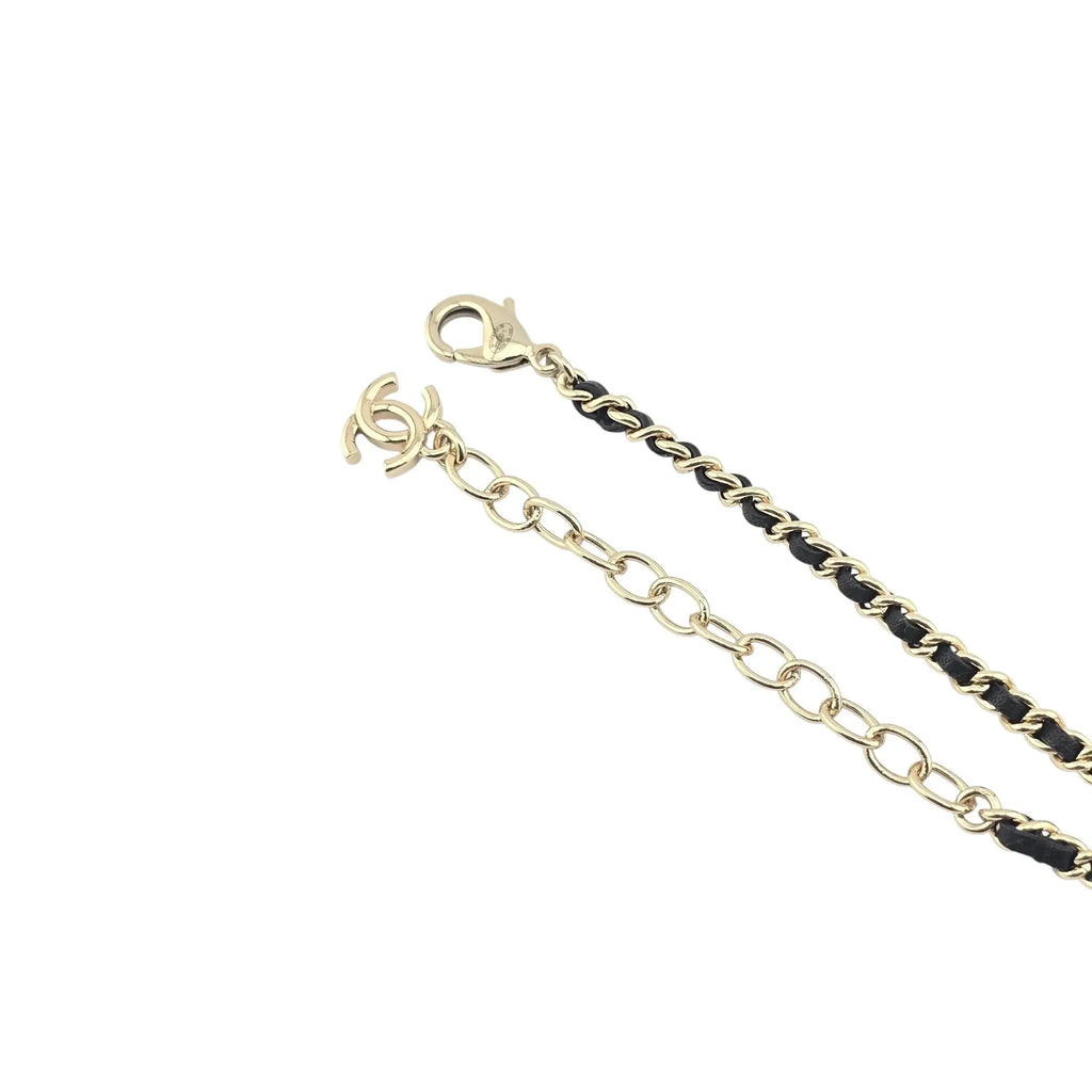 Chanel CC Matelasse Black Resin Bag Necklace 2023 CHANEL