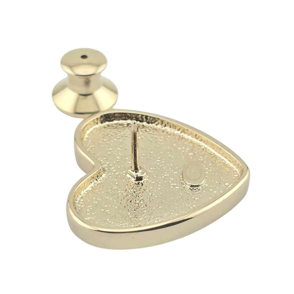 Chanel CC Black Heart Pin Brooch 2024 CHANEL