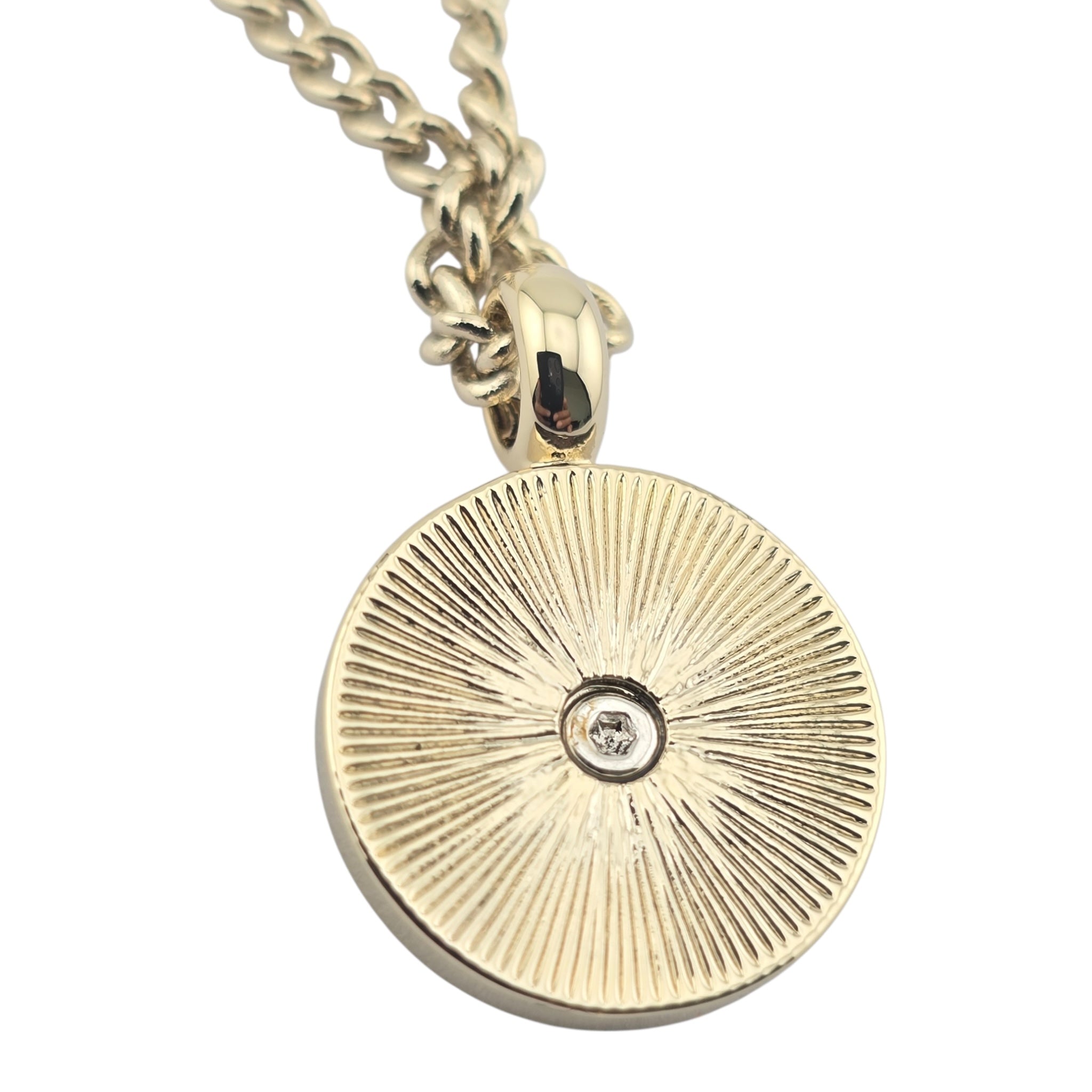 Chanel CC Round Gold Pendant Necklace 2025 CHANEL
