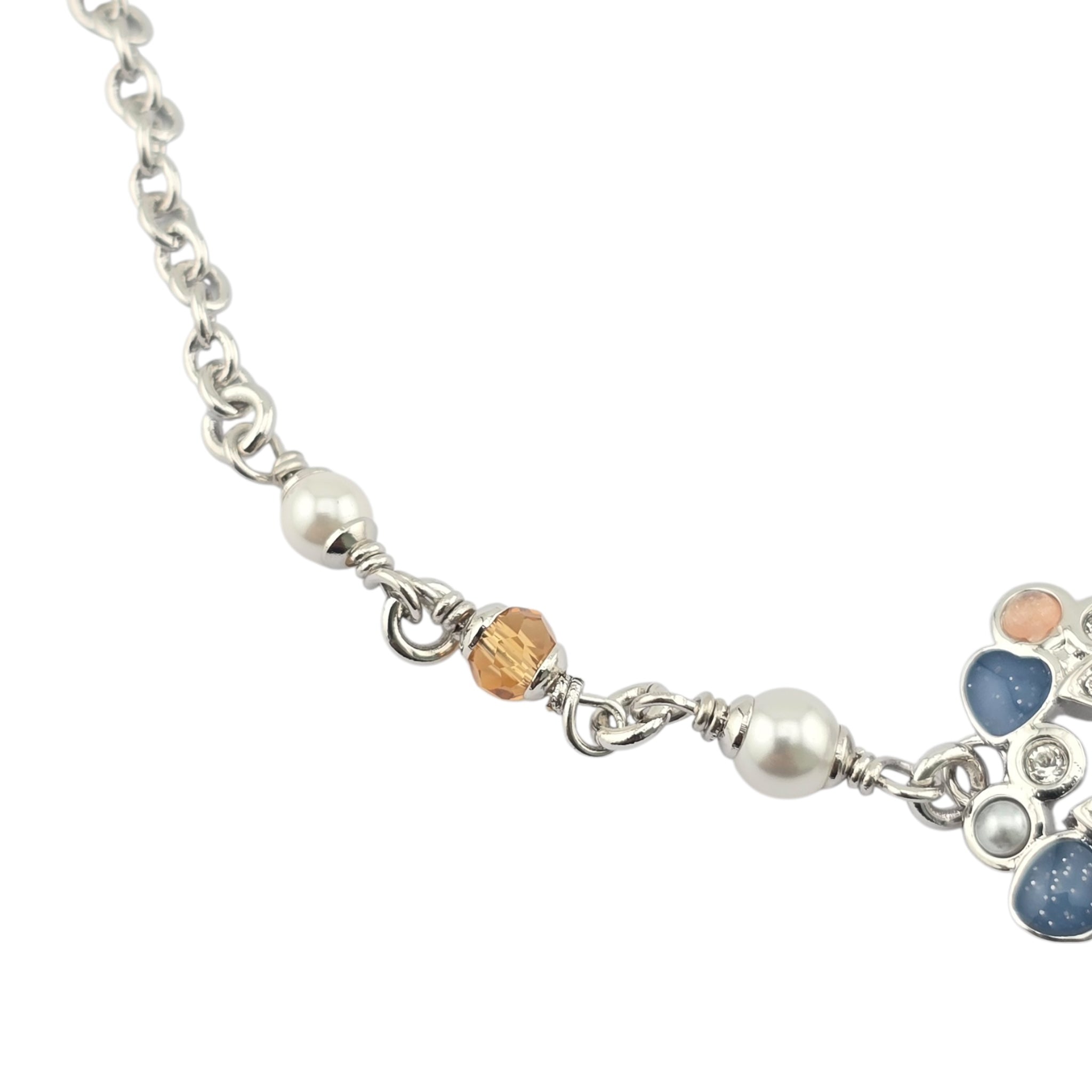 Chanel CC Silver Resin Pendant Necklace 2025 CHANEL