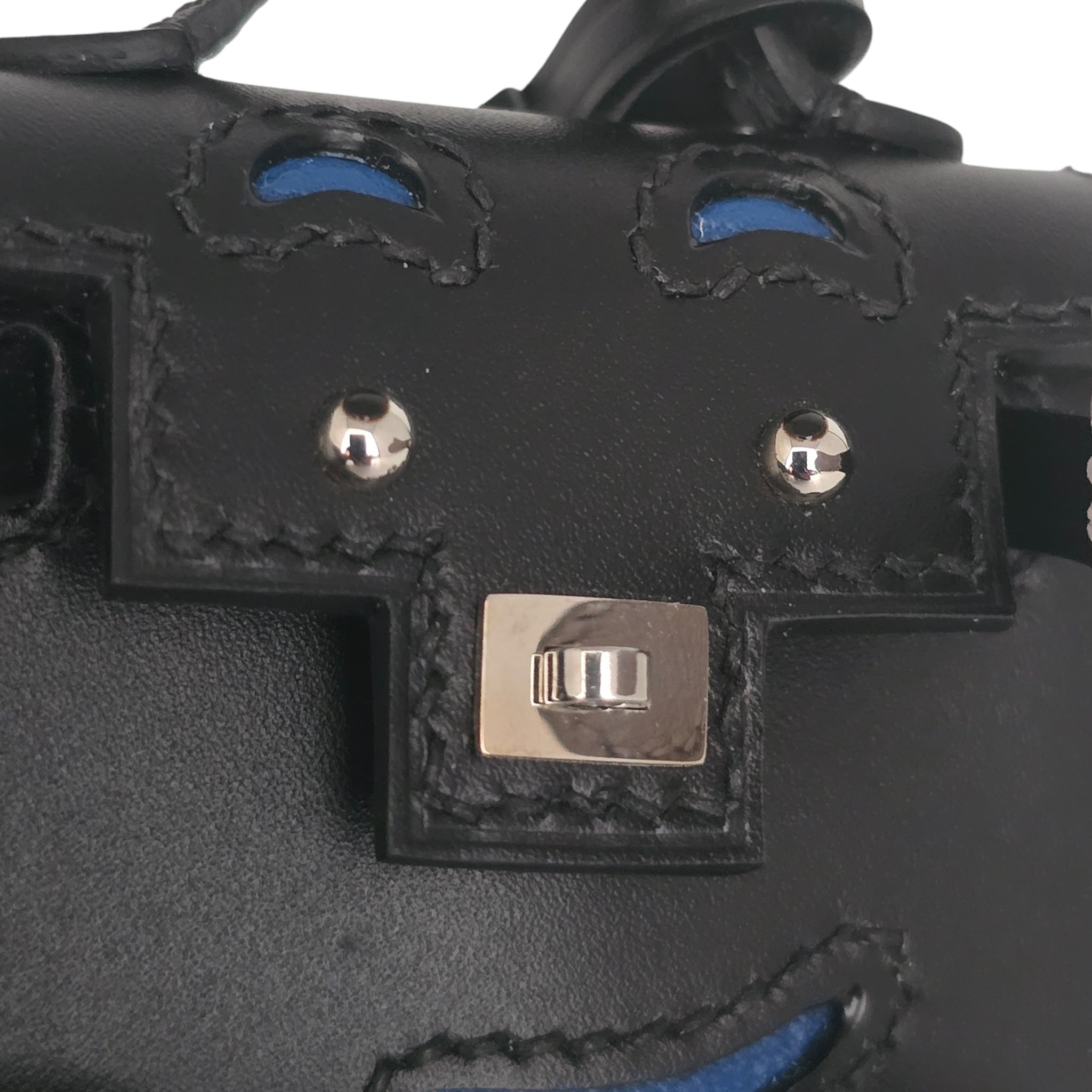 Hermes Quelle Idole Kelly Doll Bag Charm Noir Black